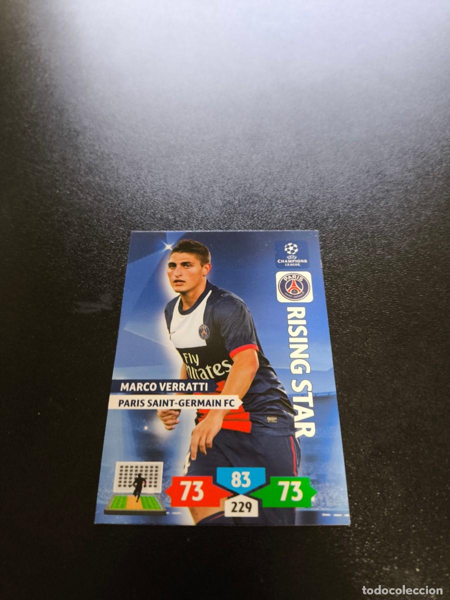 Cromos de F&uacute;tbol: Marco Verratti RISING PARIS SAINT GERMAIN PANINI ADRENALYN XL UEFA CHAMPIONS LEAGUE 2013 2014 13 14