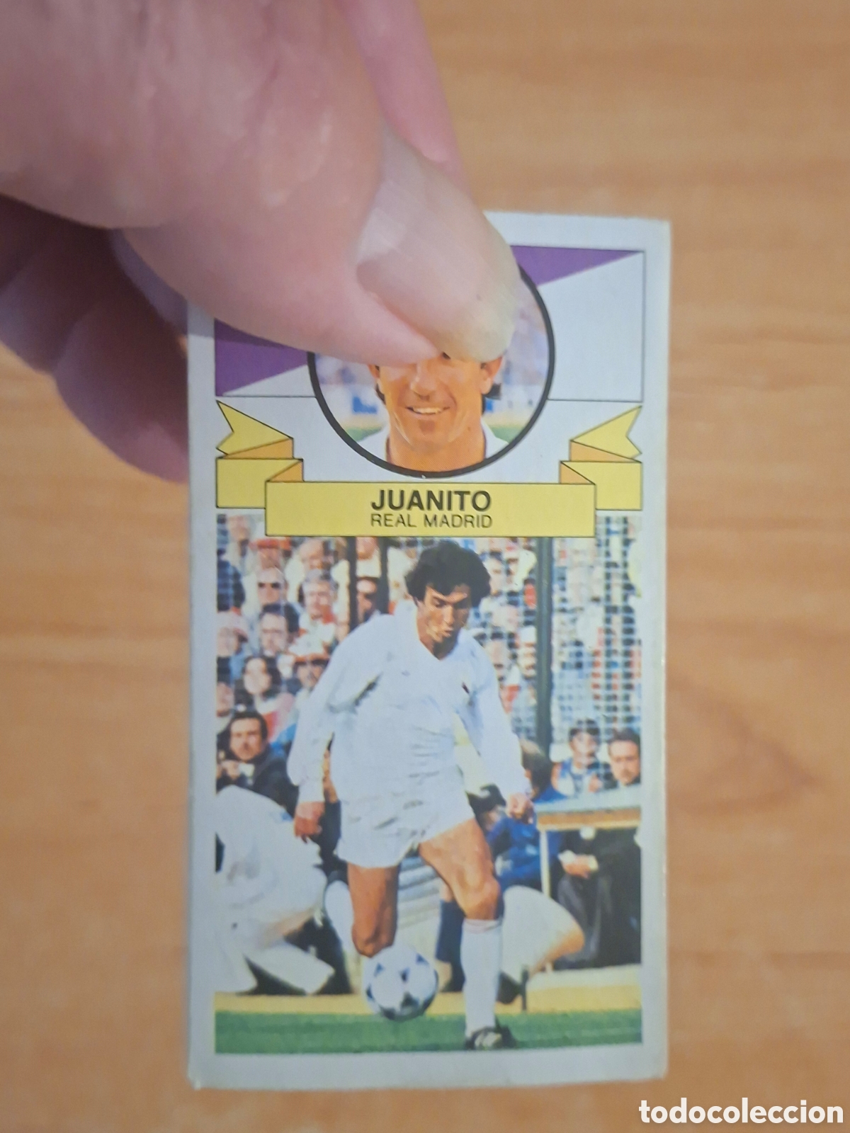 Fu&szlig;ball-Sticker: Este 85 86 juanito Madrid sin publicidad despegado ver fotos