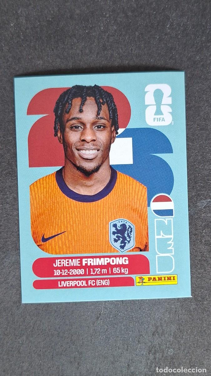 Cromos de F&uacute;tbol: L1 FRIMPONG SELECCION PAISES BAJOS 8 MUNDIAL FIFA WORLD CUP 2026 PANINI NUNCA PEGADO SIN PEGAR