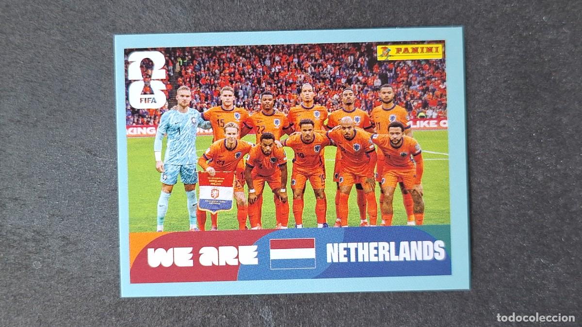 Cromos de F&uacute;tbol: L1 EQUIPO SELECCION PAISES BAJOS 13 MUNDIAL FIFA WORLD CUP 2026 PANINI NUNCA PEGADO SIN PEGAR