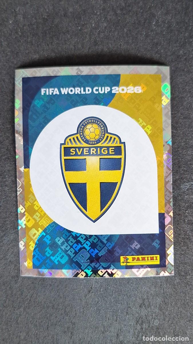 Cromos de F&uacute;tbol: L1 ESCUDO SELECCION SUECIA 1 MUNDIAL FIFA WORLD CUP 2026 PANINI NUNCA PEGADO SIN PEGAR