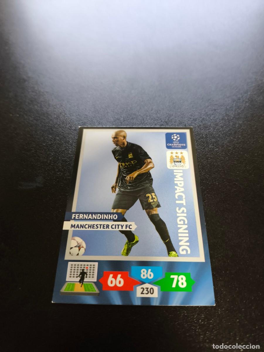 Fu&szlig;ball-Sticker: Fernandinho Manchester City Impact Signing PANINI ADRENALYN UEFA CHAMPIONS LEAGUE 2013 2014 13 14