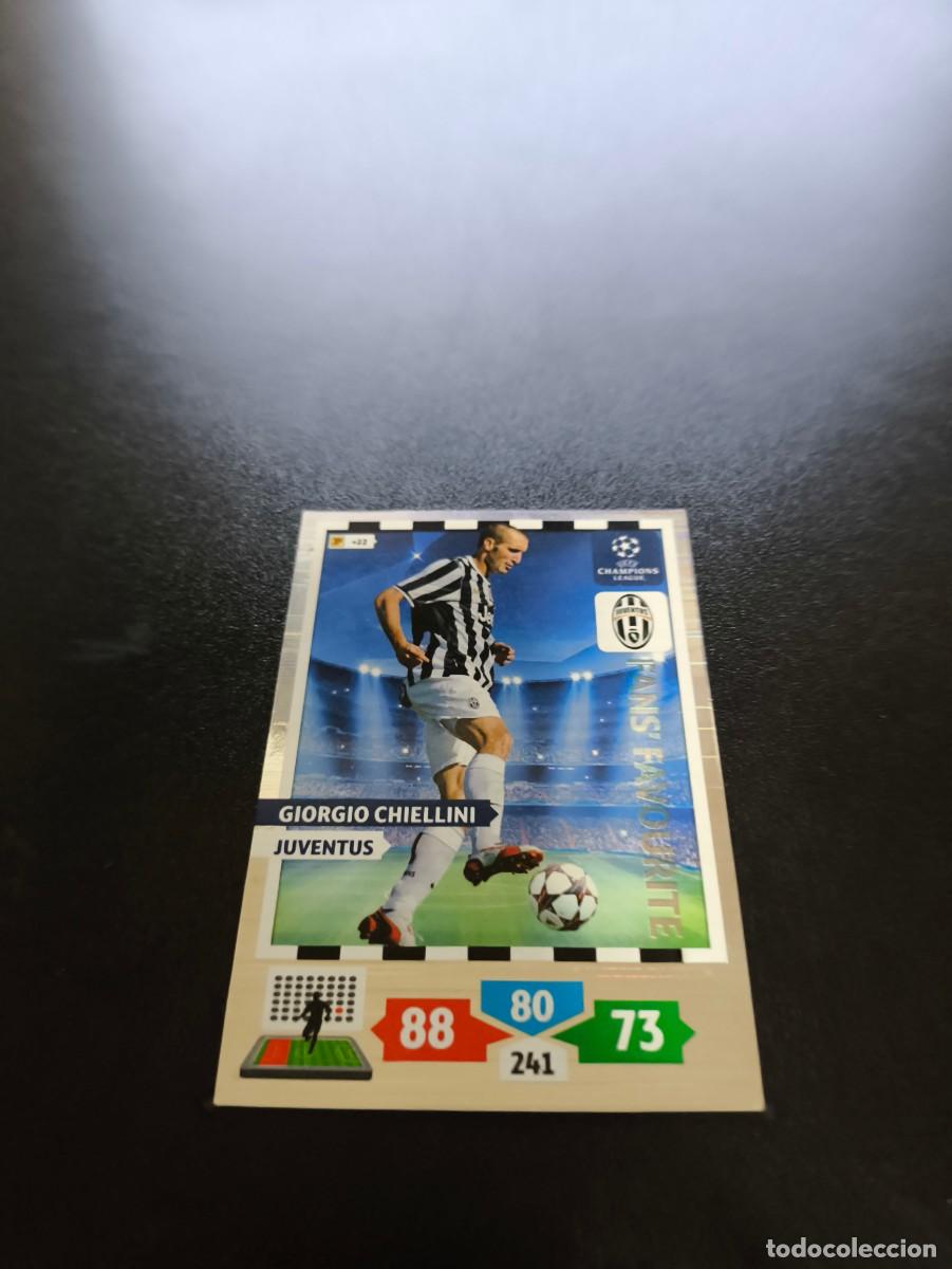 Cromos de F&uacute;tbol: Giorgio Chiellini Juventus Fans' Favourite PANINI ADRENALYN UEFA CHAMPIONS LEAGUE 2013 2014 13 14