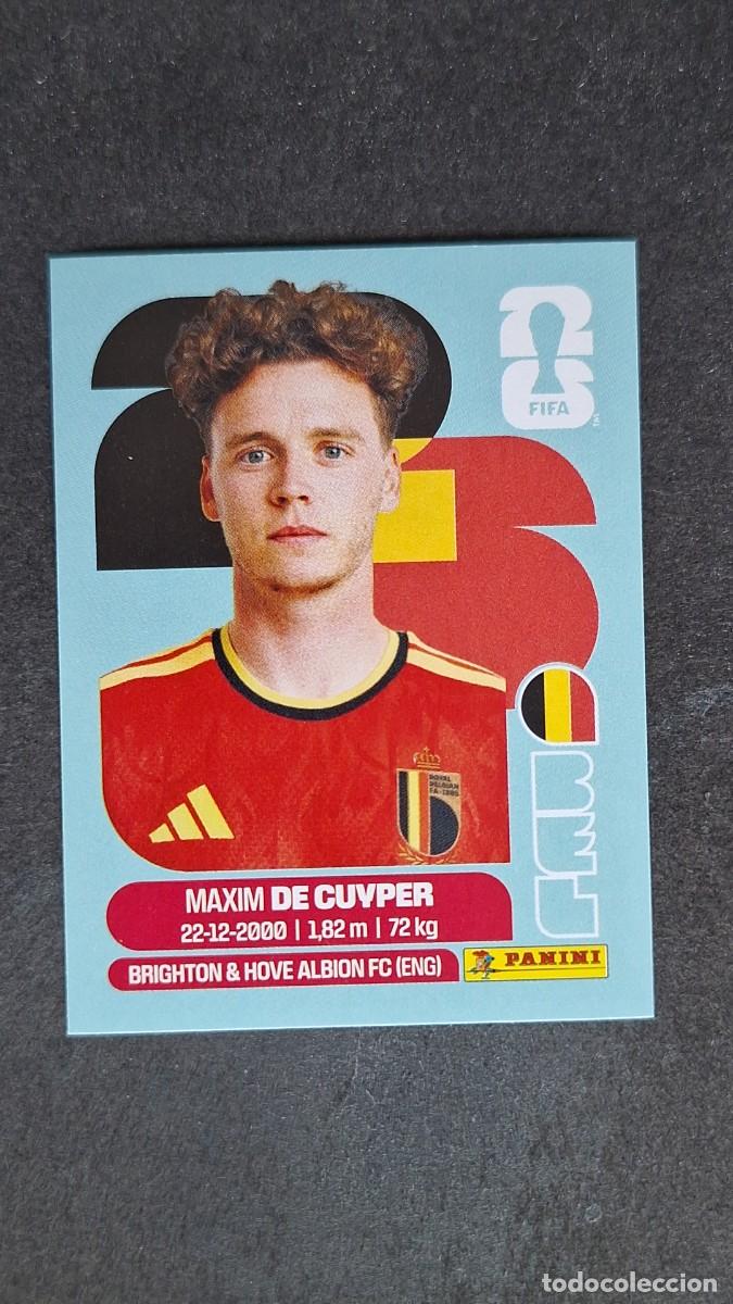 Cromos de F&uacute;tbol: L1 DE CUYPER SELECCION BELGICA 7 MUNDIAL FIFA WORLD CUP 2026 PANINI NUNCA PEGADO SIN PEGAR