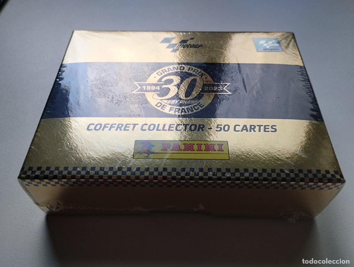 Cromos de F&uacute;tbol: CAJA BOX PANINI 30 A&Ntilde;OS GRAND PRIX - MOTO GP - COFFRET COLLECTOR - 50 CARDS