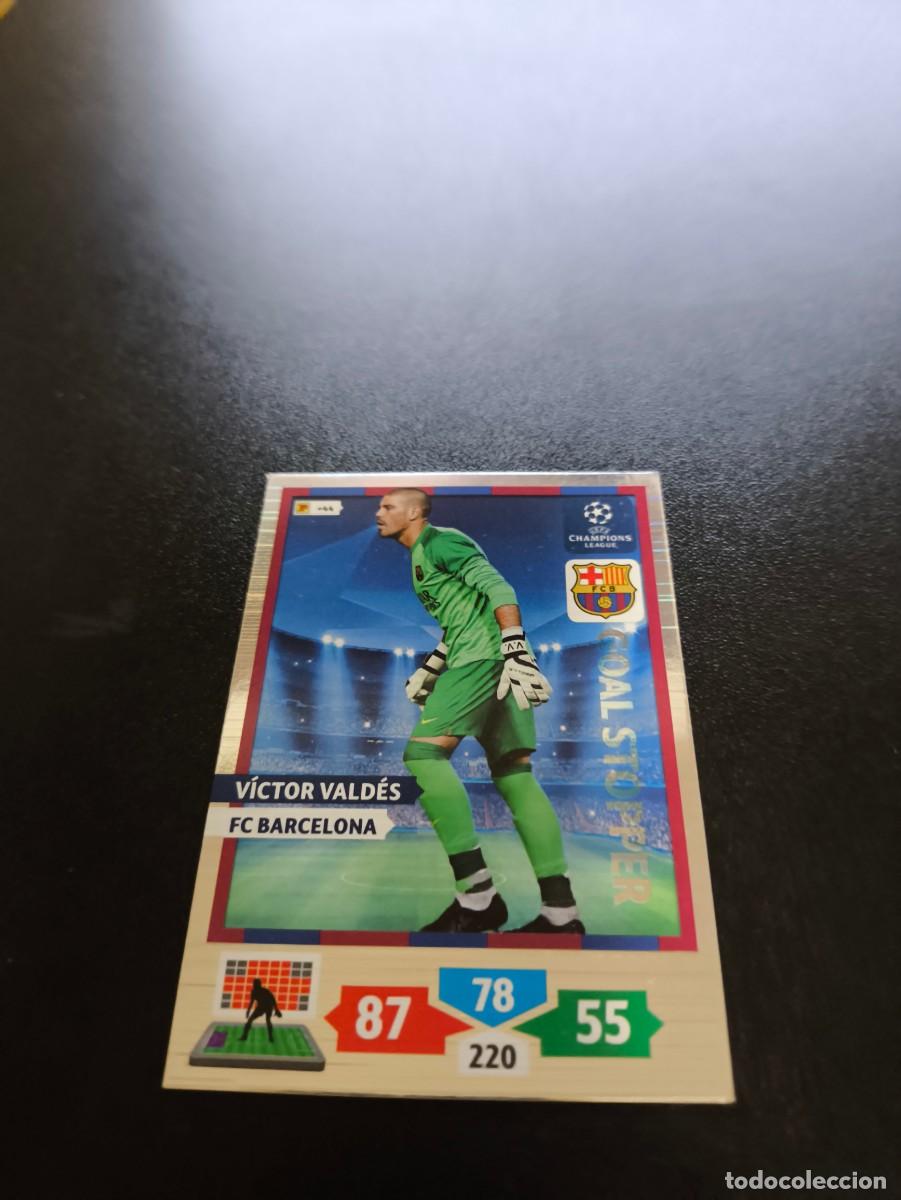 Cromos de F&uacute;tbol: Victor Valdes Barcelona Goal Stopper PANINI ADRENALYN UEFA CHAMPIONS LEAGUE 2013 2014 13 14