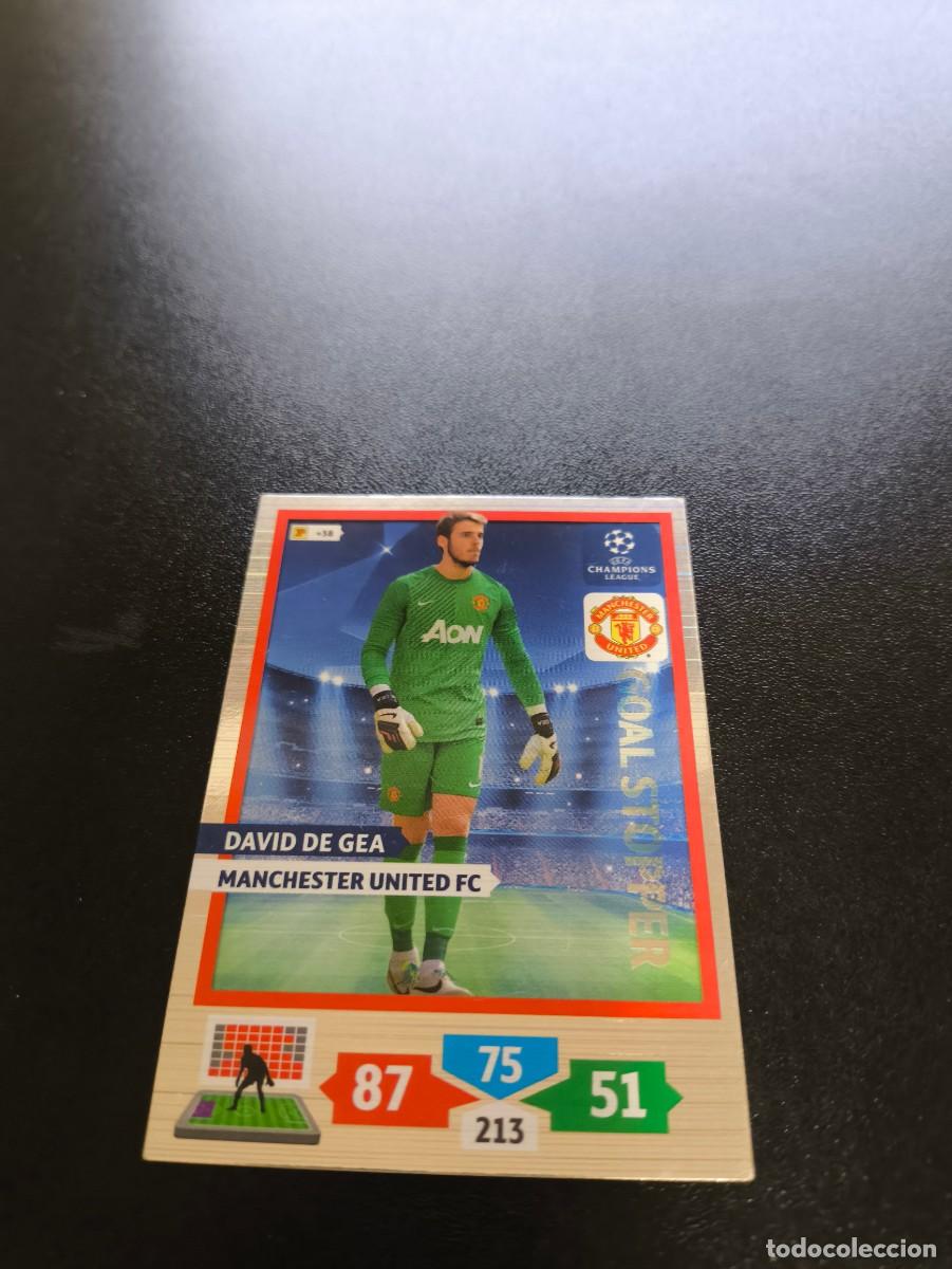 Cromos de F&uacute;tbol: David De Gea Manchester United Goal Stopper PANINI ADRENALYN UEFA CHAMPIONS LEAGUE 2013 2014 13 14