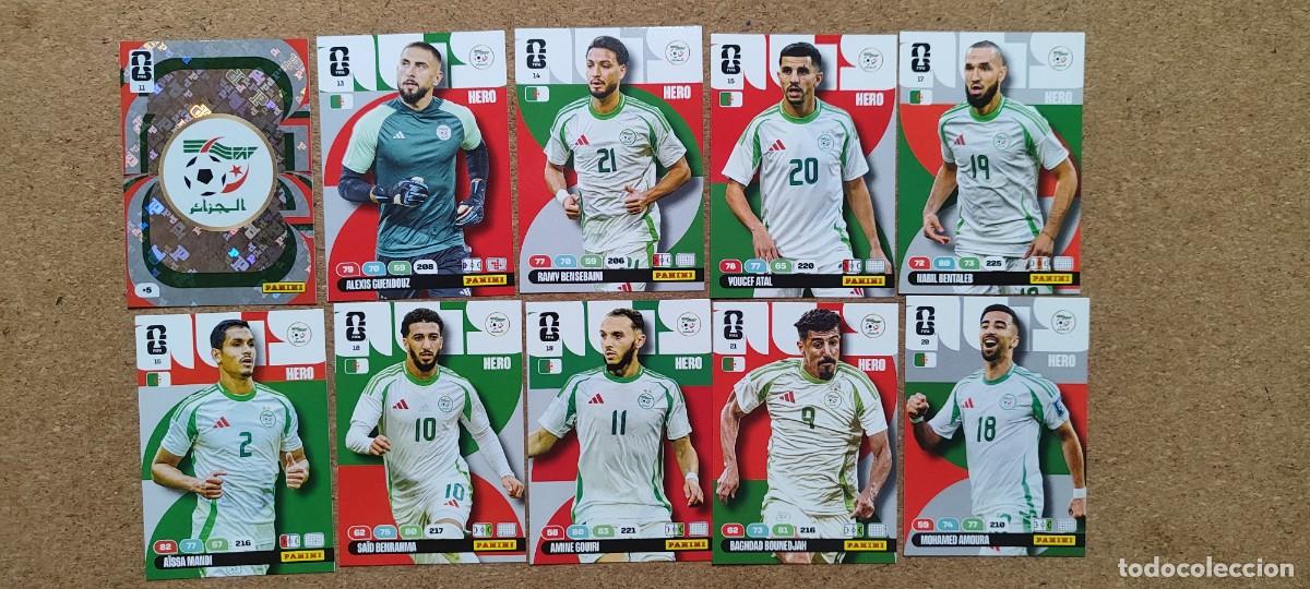 Cromos de F&uacute;tbol: ADRENALYN XL FIFA WORLD CUP 2026 LOTE 10 CARTAS DE ARGELIA # PANINI