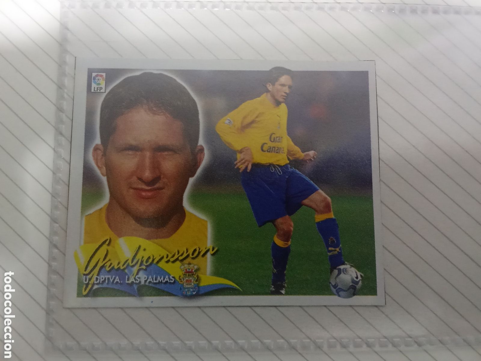 Football Stickers: GUDJONSSON U. D. LAS PALMAS FICHAJE 22 LIGA ESTE 2000 2001 00-01 RECORTADO