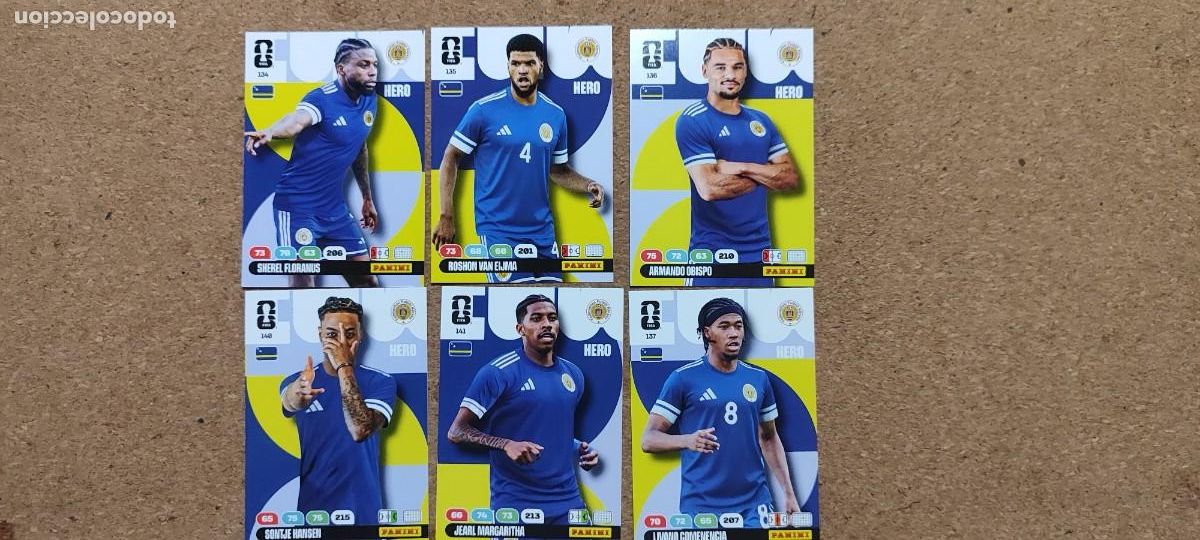 Fu&szlig;ball-Sticker: ADRENALYN XL FIFA WORLD CUP 2026 LOTE 6 CARTAS DE CURAZAO # PANINI