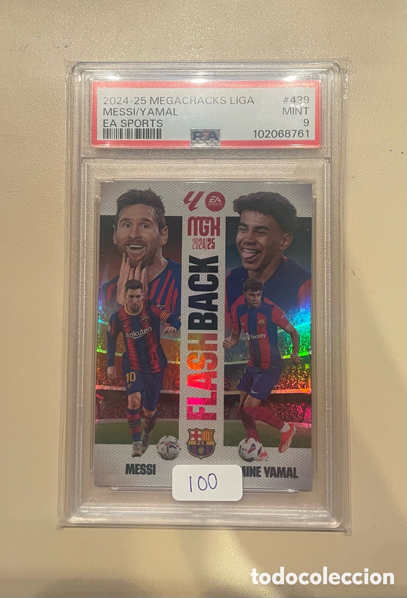 Cromos de F&uacute;tbol: Megacracks Messi Yamal #429 PSA 9
