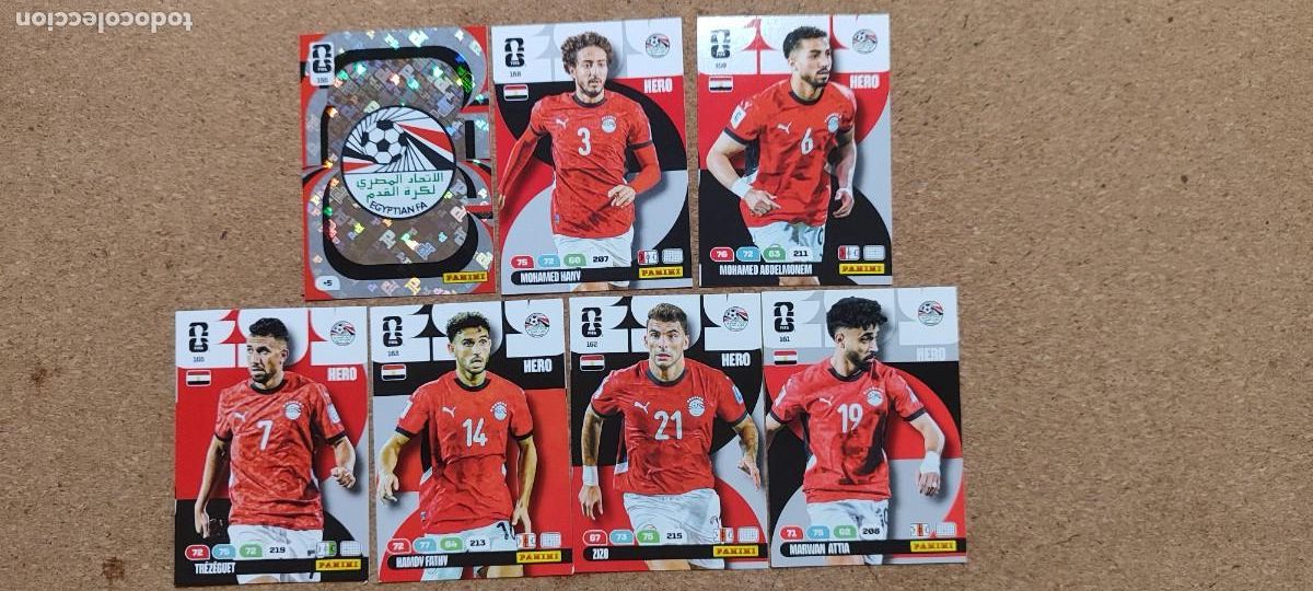 Fu&szlig;ball-Sticker: ADRENALYN XL FIFA WORLD CUP 2026 LOTE 7 CARTAS DE EGIPTO # PANINI
