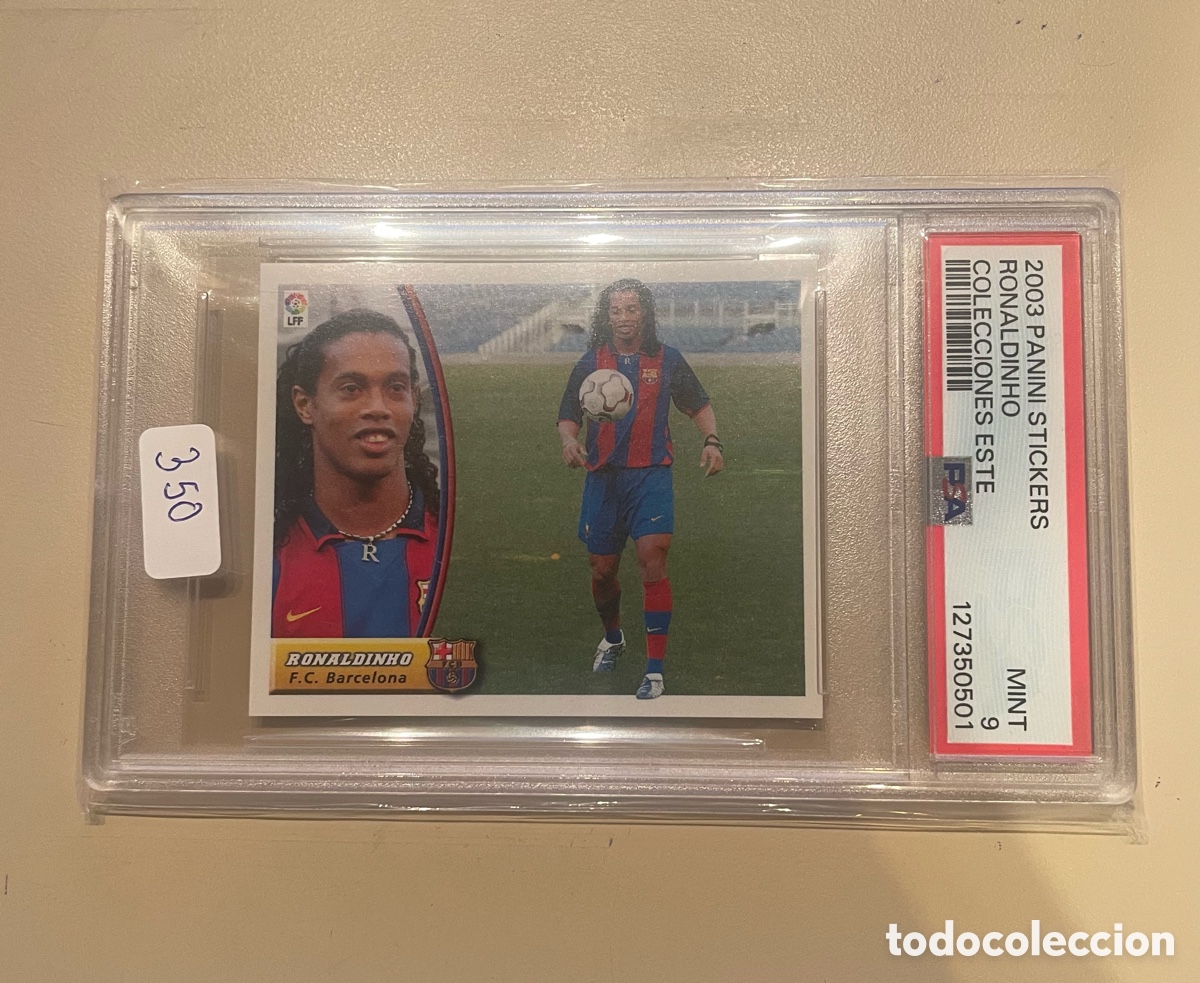 Cromos de F&uacute;tbol: Ronaldinho Colecciones Este 2003 PSA 9