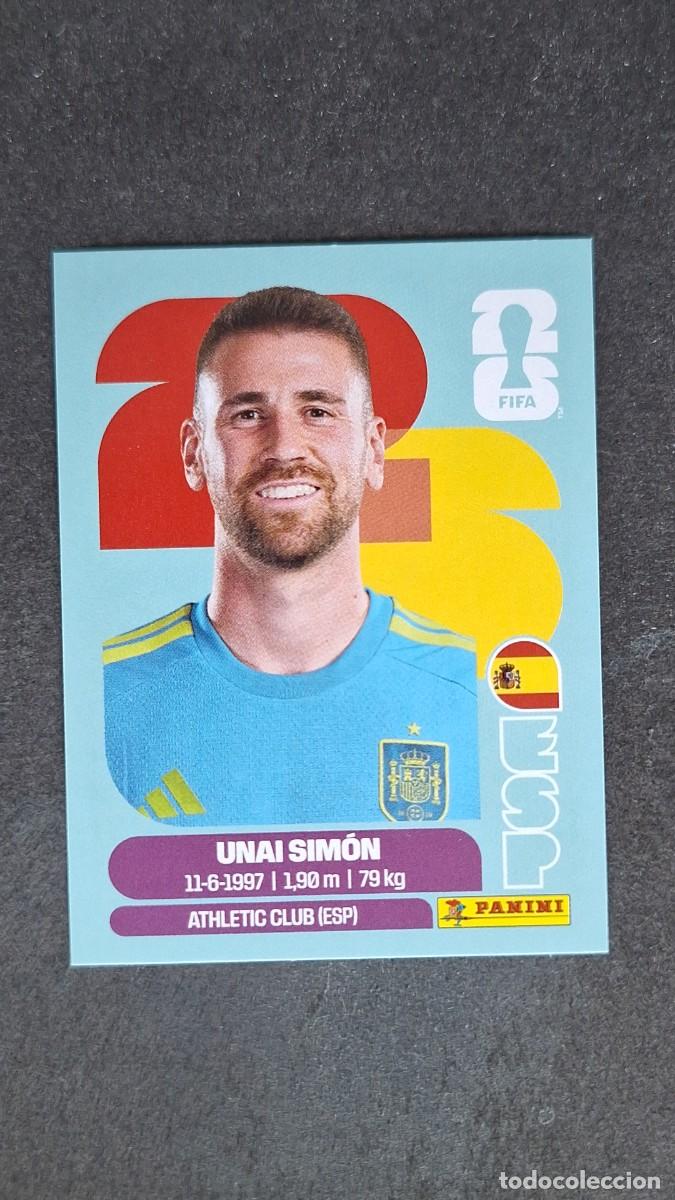 Cromos de F&uacute;tbol: L1 UNAI SIMON SELECCION ESPA&Ntilde;A 2 MUNDIAL FIFA WORLD CUP 2026 PANINI NUNCA PEGADO SIN PEGAR