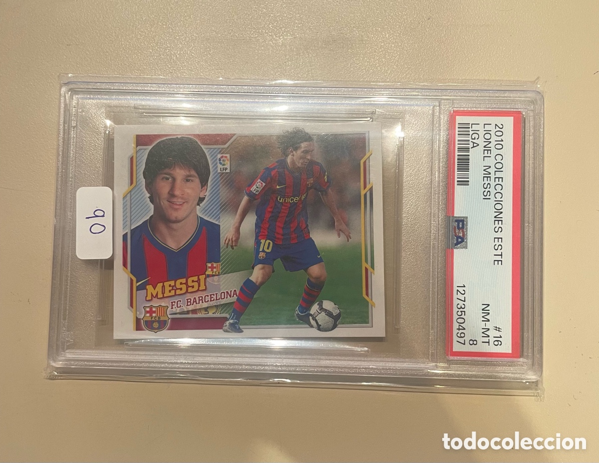 Cromos de F&uacute;tbol: Messi Colecciones Este 2010 #16 Psa 8