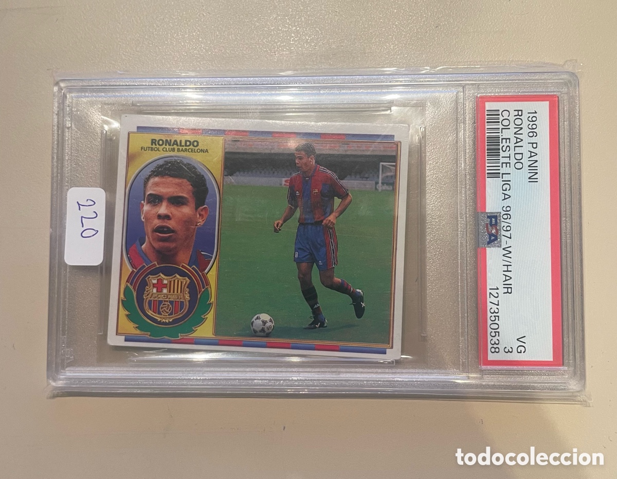 Cromos de F&uacute;tbol: Ronaldo Este con pelo 1996