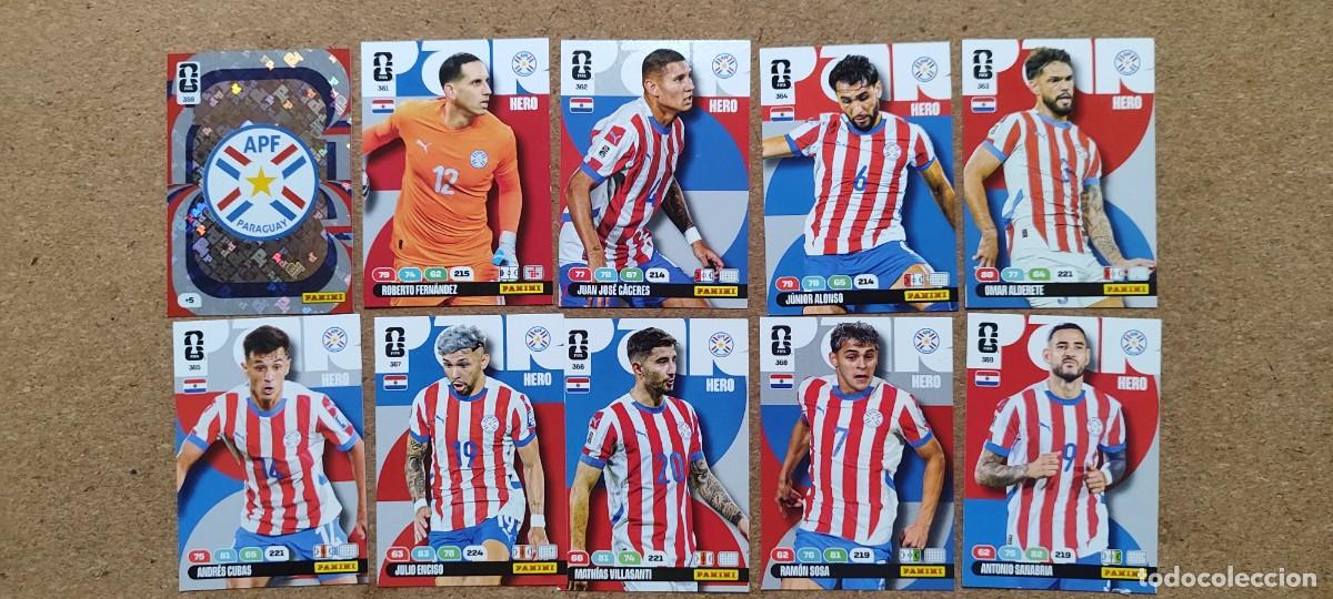 Cromos de F&uacute;tbol: ADRENALYN XL FIFA WORLD CUP 2026 LOTE 10 CARTAS DE PARAGUAY # PANINI