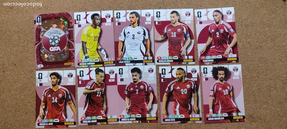 Cromos de F&uacute;tbol: ADRENALYN XL FIFA WORLD CUP 2026 LOTE 10 CARTAS DE QATAR # PANINI