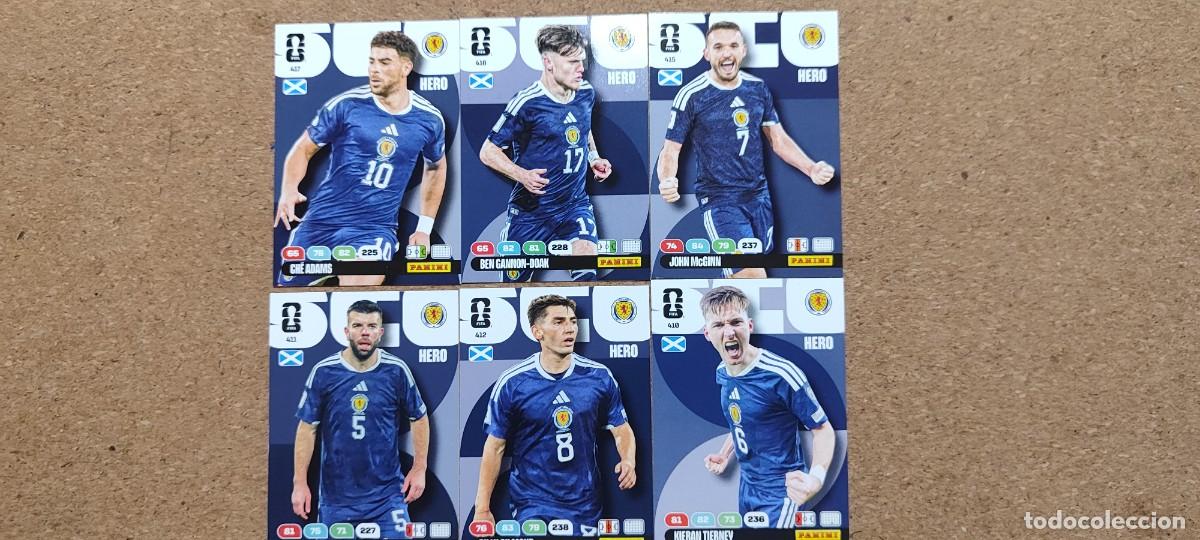 Cromos de F&uacute;tbol: ADRENALYN XL FIFA WORLD CUP 2026 LOTE 6 CARTAS DE ESCOCIA # PANINI