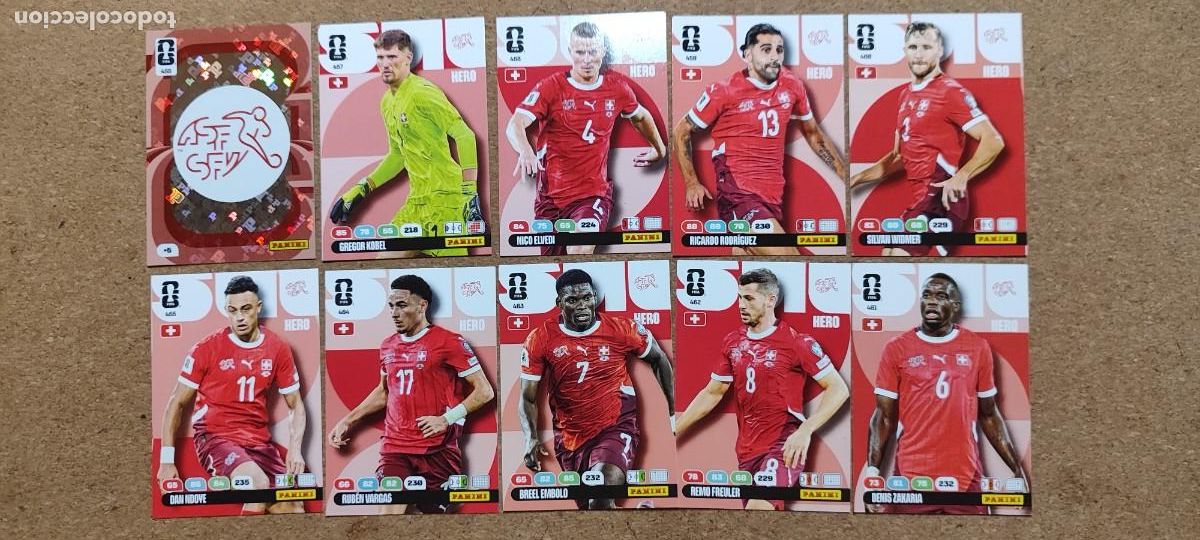Cromos de F&uacute;tbol: ADRENALYN XL FIFA WORLD CUP 2026 LOTE 10 CARTAS DE SUIZA # PANINI