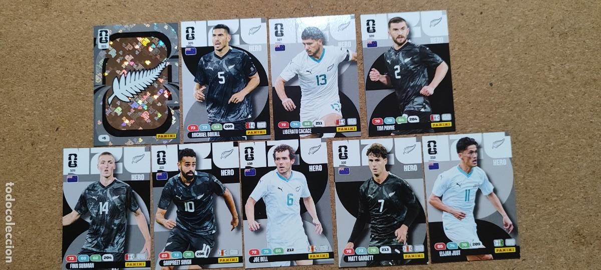 Cromos de F&uacute;tbol: ADRENALYN XL FIFA WORLD CUP 2026 LOTE 9 CARTAS DE NUEVA ZELANDA # PANINI