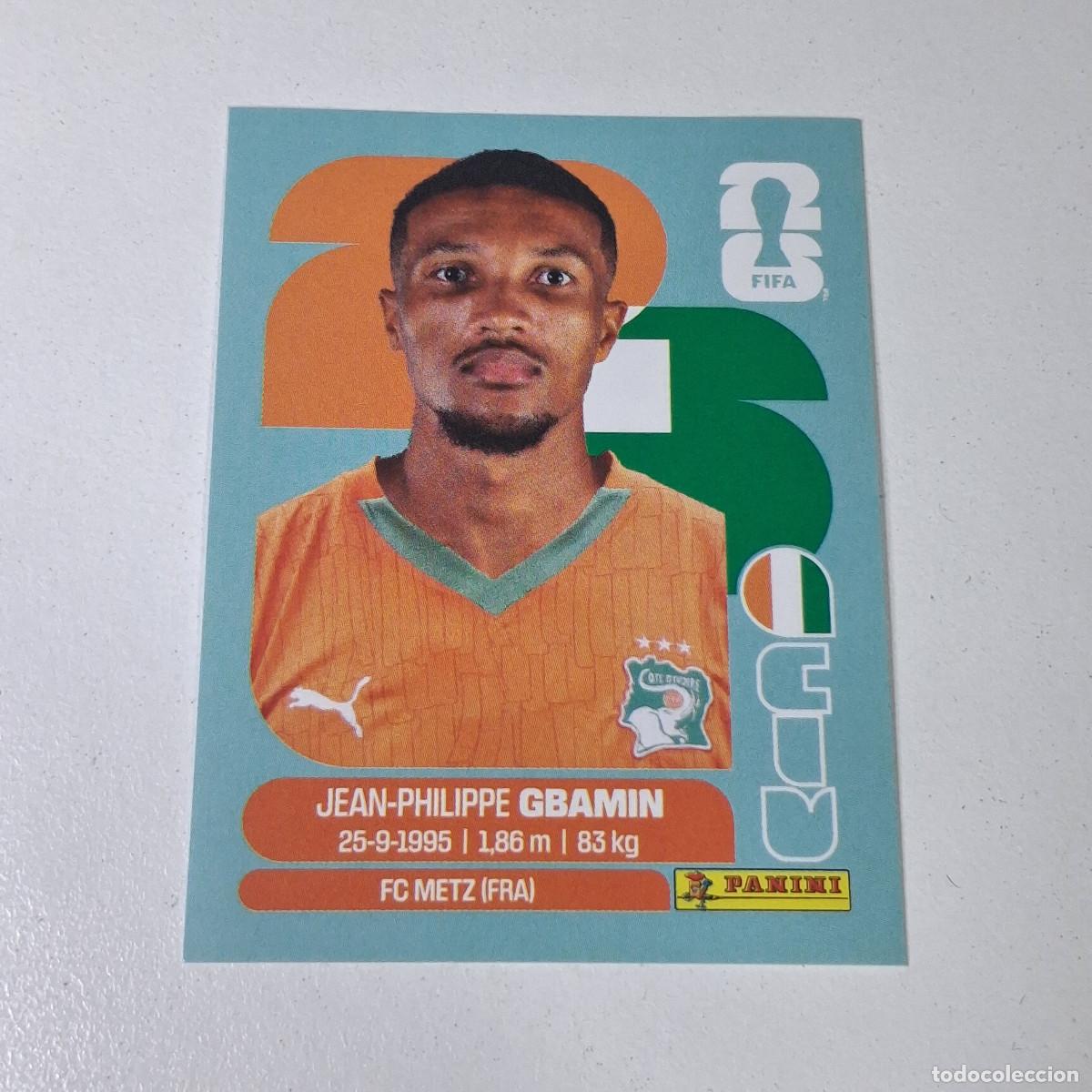 Cromos de F&uacute;tbol: B11 CIV14 JEAN-PHILIPPE GBAMIN 14 COSTA DE MARFIL CIV MUNDIAL FIFA WORLD CUP 2026 STICKER PANINI