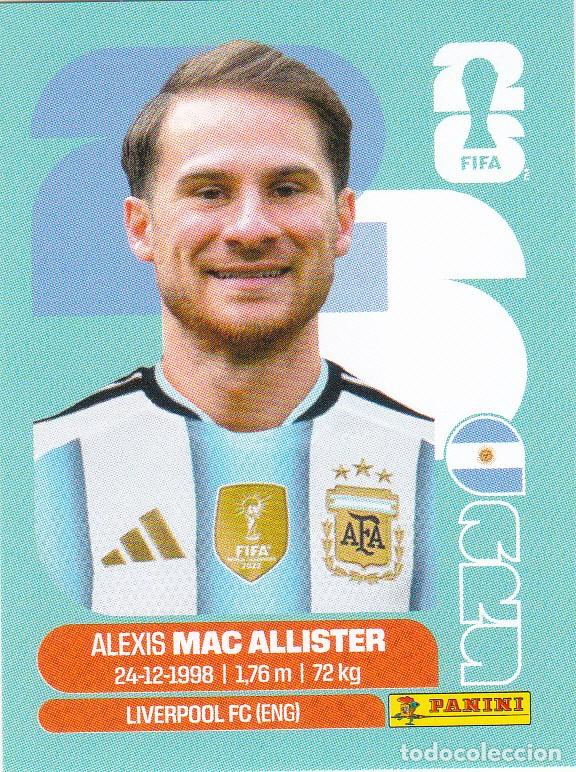 Cromos de F&uacute;tbol: FIFA WORLD CUP 2026 * MAC ALLISTER N&ordm; 9 * DE ARGENTINA - NUEVO DE SOBRE (A-18)