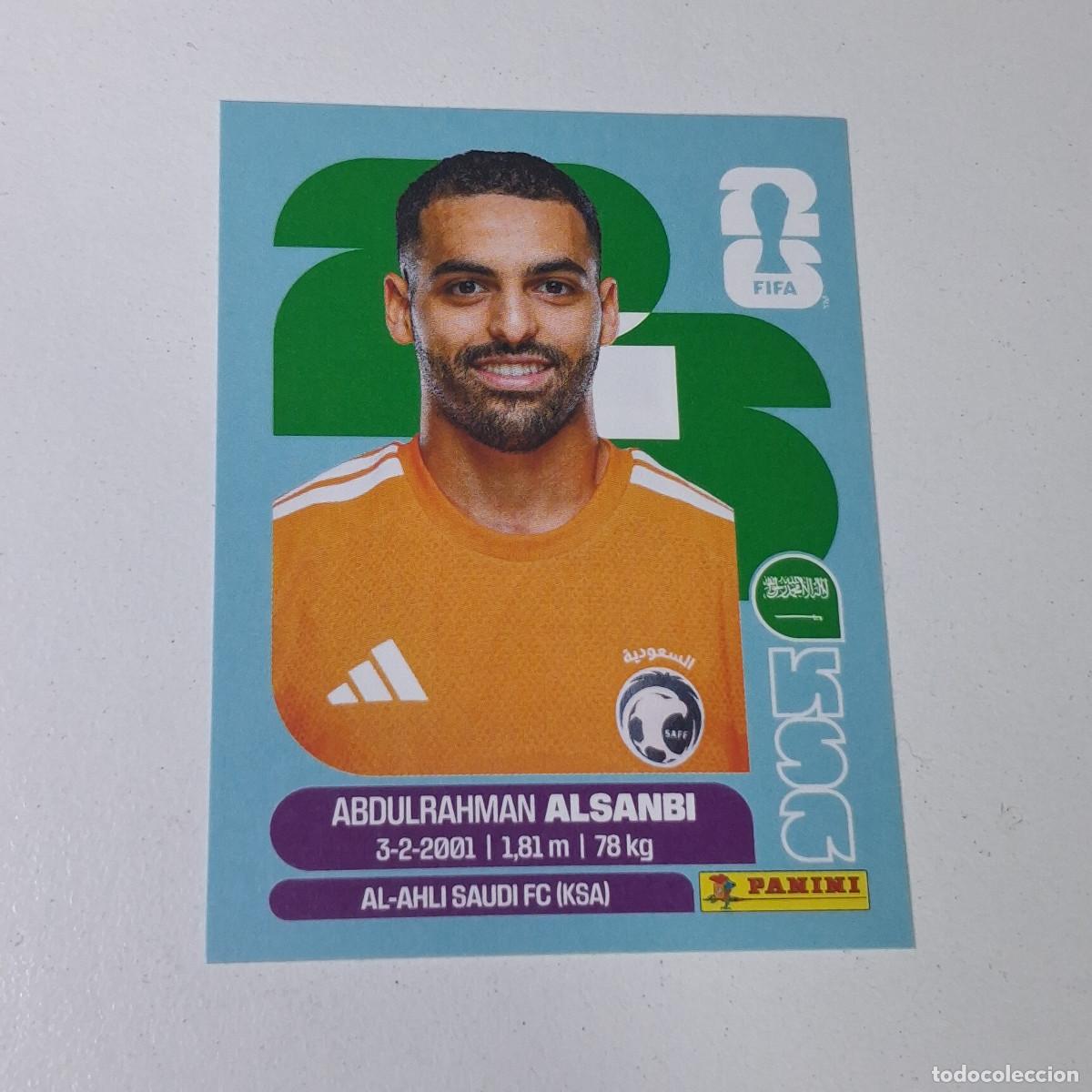 Cromos de F&uacute;tbol: B11 KSA3 ABDULRAHMAN AL-SANBI 3 ARABIA SAUD&Iacute; KSA MUNDIAL FIFA WORLD CUP 2026 STICKER PANINI