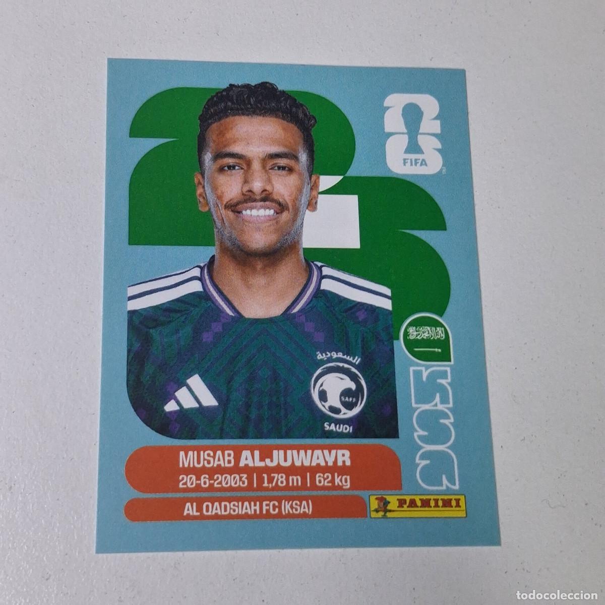 Cromos de F&uacute;tbol: B11 KSA 9 KSA9 MUSAB ALJUWAYR ARABIA SAUD&Iacute; KSA MUNDIAL FIFA WORLD CUP 2026 STICKER PANINI