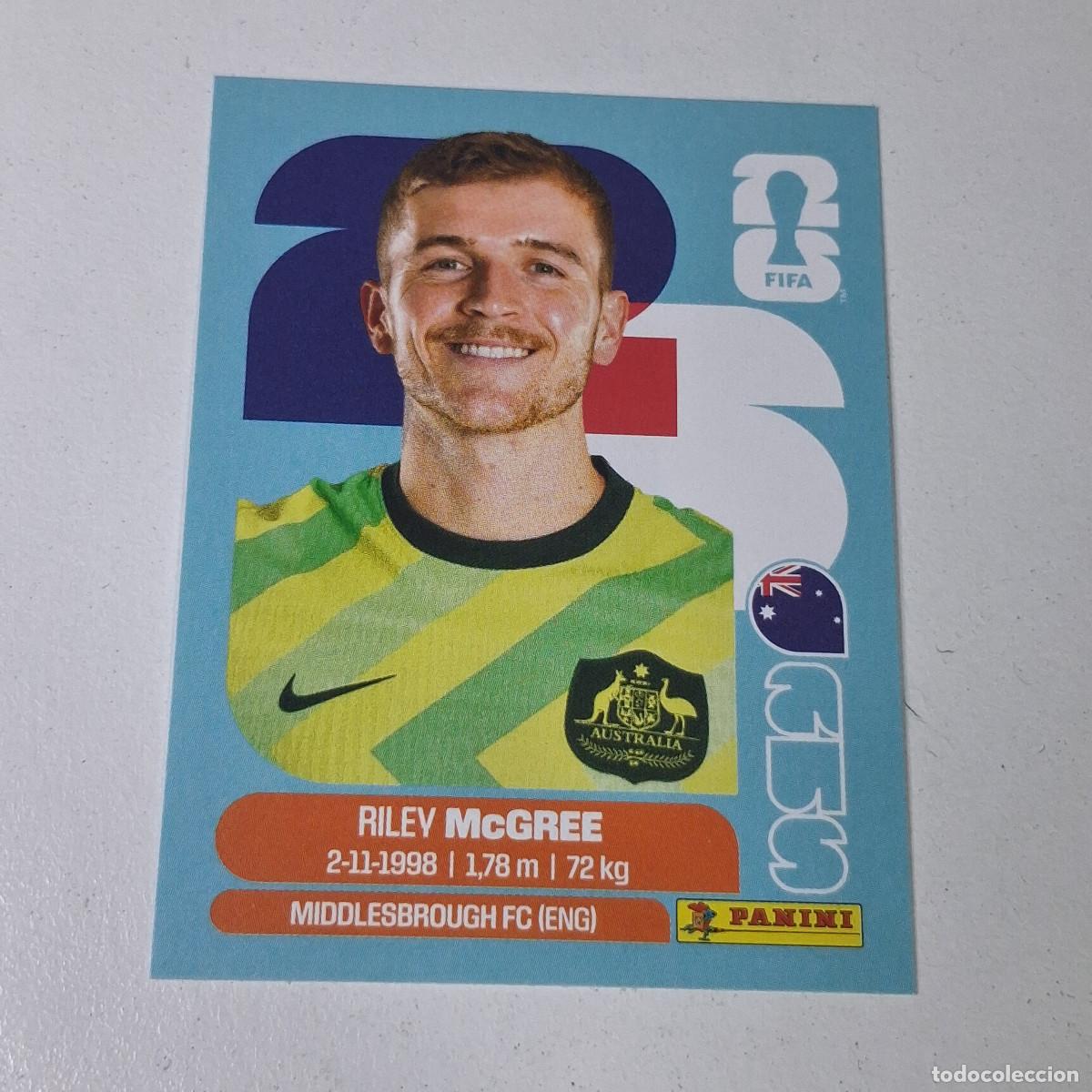 Cromos de F&uacute;tbol: B11 AUS12 RILEY MCGREE 12 AUSTRALIA AUS MUNDIAL FIFA WORLD CUP 2026 STICKER PANINI