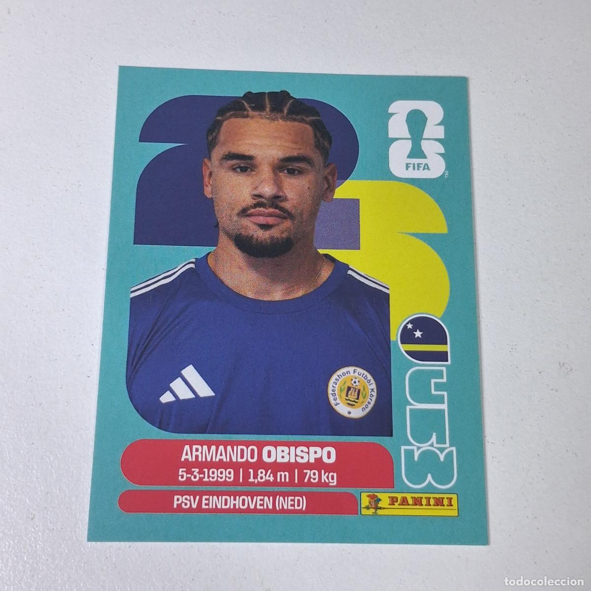 Cromos de F&uacute;tbol: B11 CUW3 ARMANDO OBISPO 3 CURAZAO CURA&Ccedil;AO CUW MUNDIAL FIFA WORLD CUP 2026 STICKER PANINI