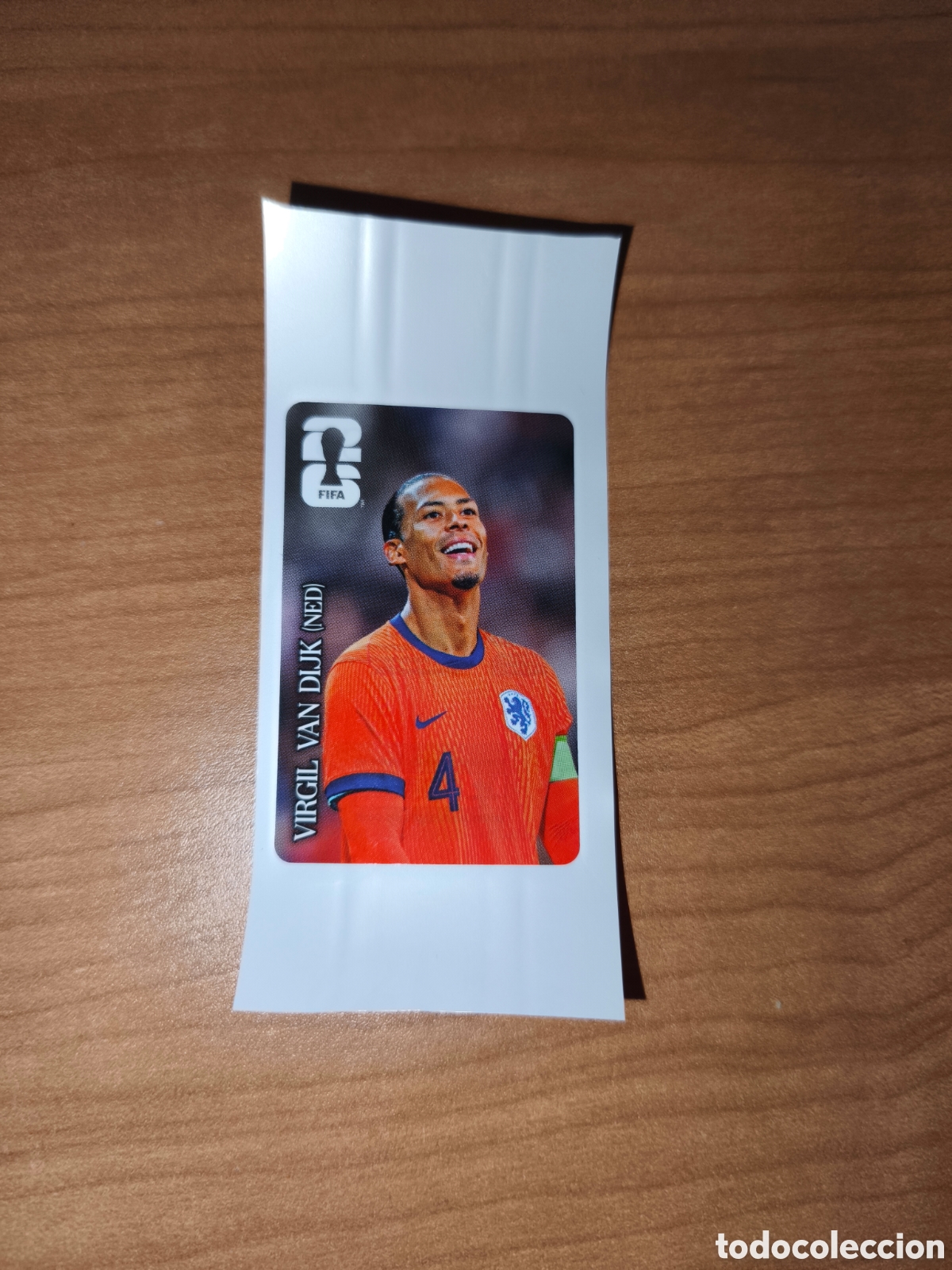 Fu&szlig;ball-Sticker: Virgil Van Dijk Cromo Coca-Cola mundial 2026 Holanda