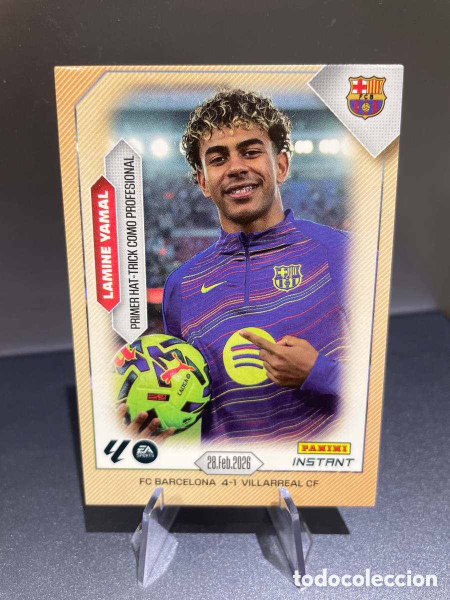 Cromos de F&uacute;tbol: Lamine Yamal Primer Hat-trick Panini Instant FC Barcelona