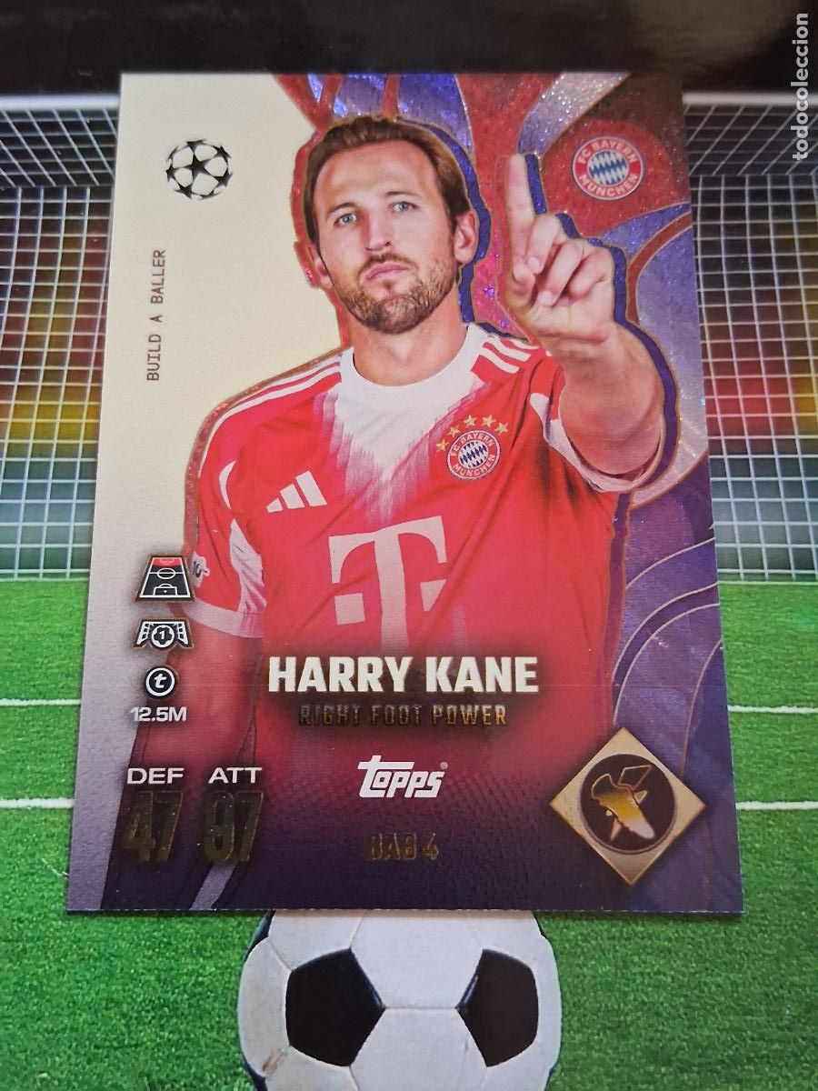 Cromos de F&uacute;tbol: BAB 4 HARRY KANE BAYERN MUNICH BUILD A BALLER MATCH ATTAX EXTRA CHAMPIONS LEAGUE 2025 2026 25 26
