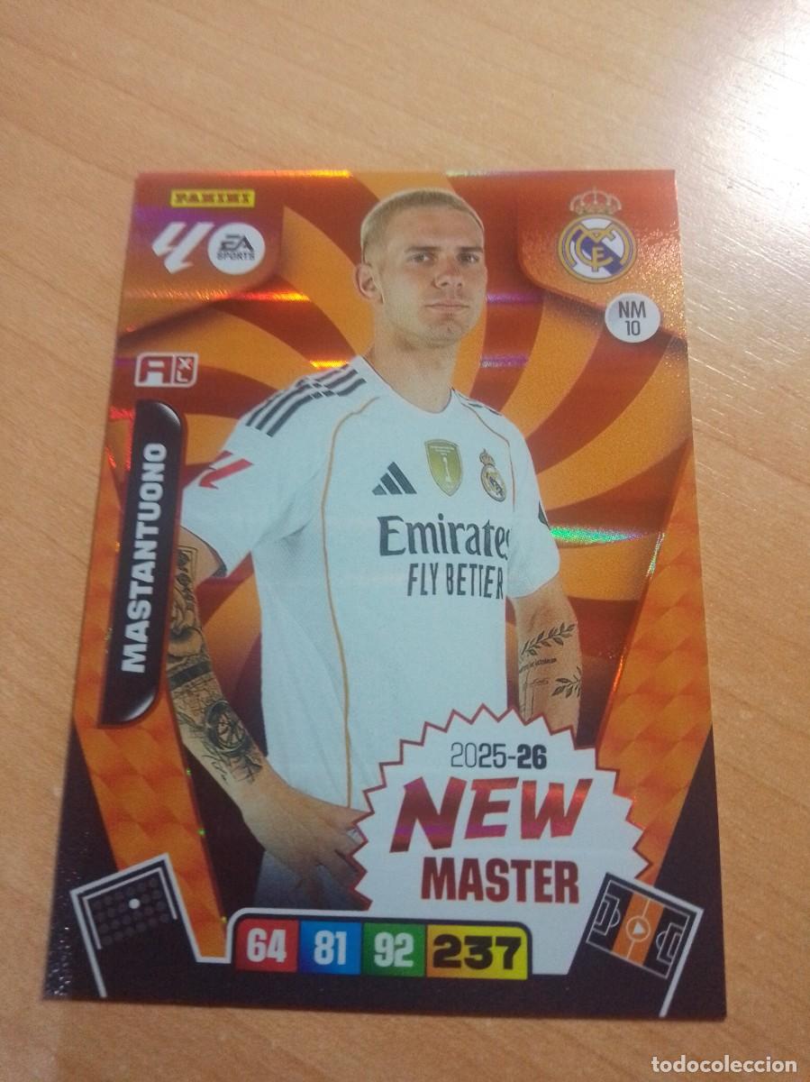 Cromos de F&uacute;tbol: NM10 MASTANTUO O NEW MASTER DEL REAL MADRID 25 26 ADRENALYN XL 2025 2026