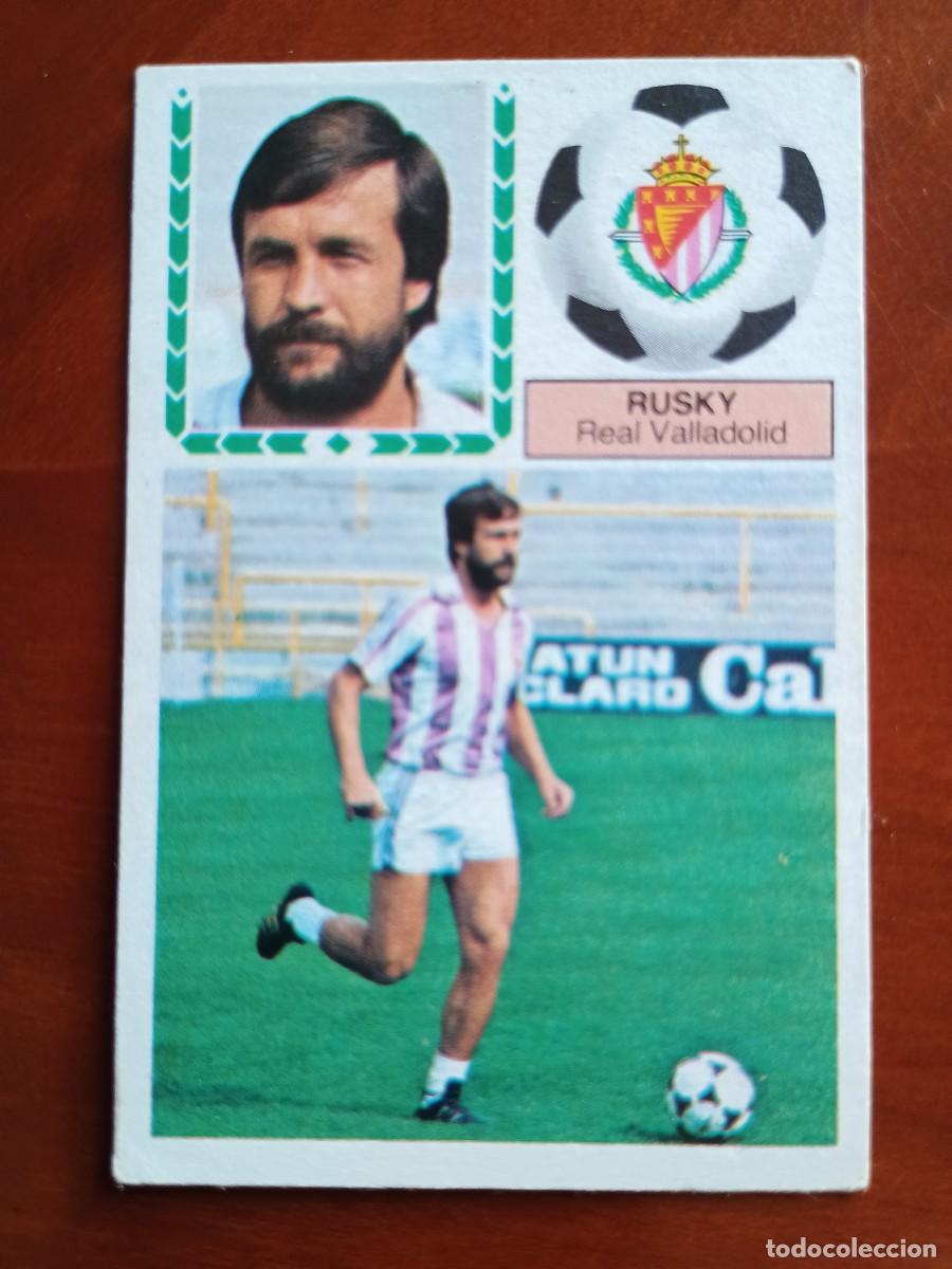 Cromos de F&uacute;tbol: Cromo f&uacute;tbol liga 83 84 1983 1984 ediciones este sin pegar nuevo baja Rusky Real Valladolid