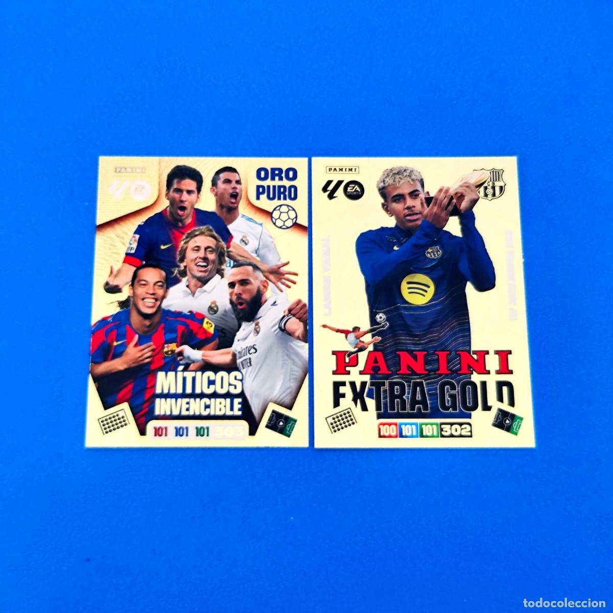 Fu&szlig;ball-Sticker: Adrenalyn 2025 2026 / 25 26 Lamine Yamal Panini Extra Gold - M&iacute;ticos Invencible Oro puro