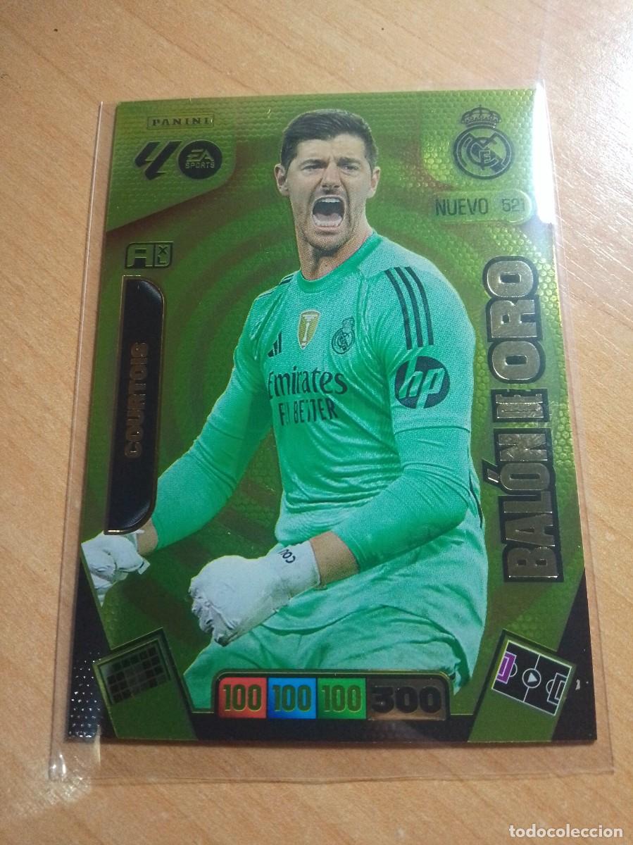 Cromos de F&uacute;tbol: 521 COURTOIS NUEVO BAL&Oacute;N DE ORO DEL REAL MADRID 2025 2026 ADRENALYN XL 25 26