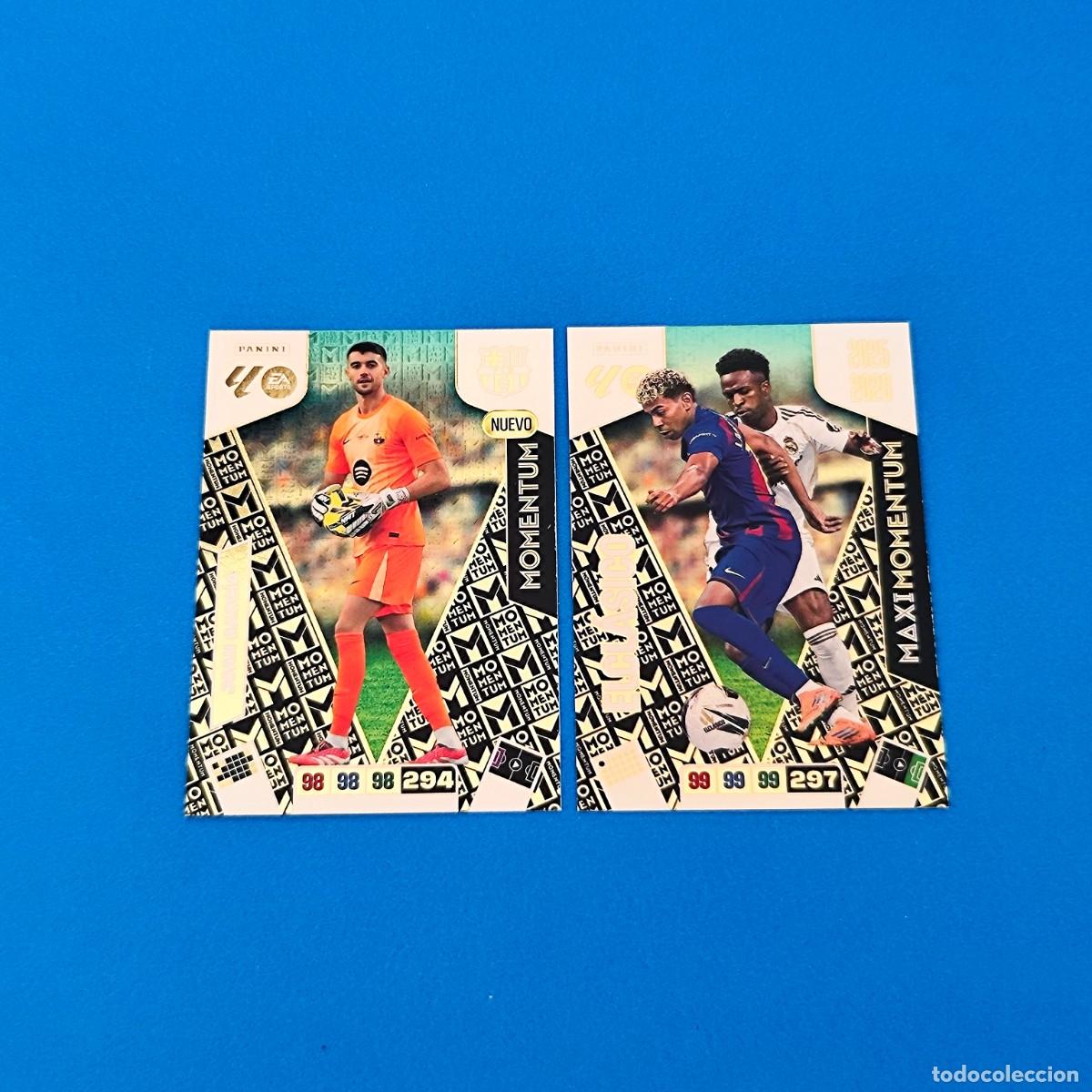 Cromos de F&uacute;tbol: Adrenalyn 2025 2026 / 25 26 Momentum Joan Garc&iacute;a Barcelona Maxi Momentum El Cl&aacute;sico Yamal Vinicius