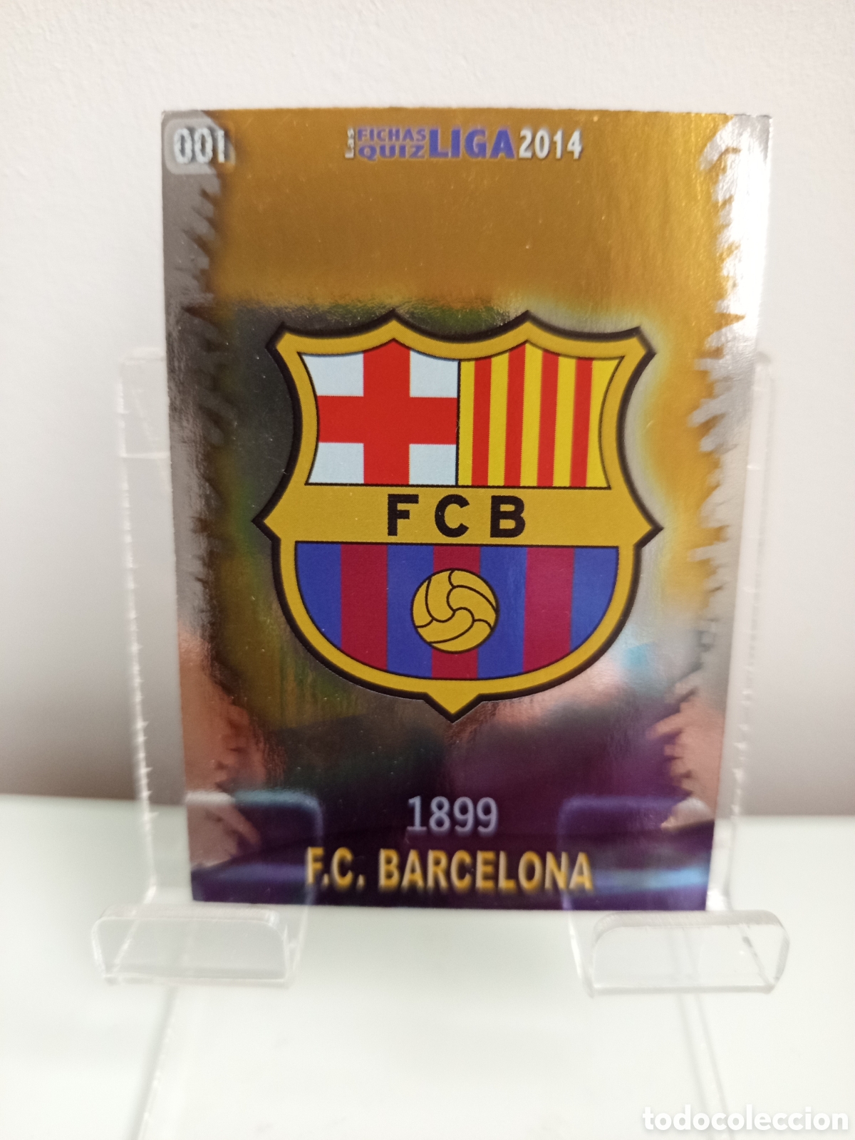 Figurine di Calcio: ❇️ CROMO CARD ⚽ ESCUDO BARCELONA 1 BRILLO LISO FICHAS LIGA QUIZ GAME 2014 13 14 2013 MUNDICROMO ❇️