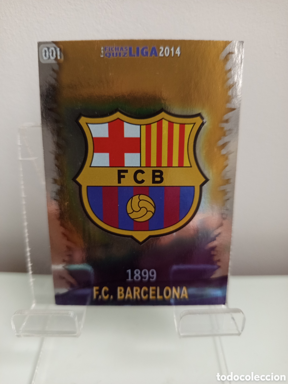 Figurine di Calcio: ❇️ CROMO CARD ⚽ ESCUDO BARCELONA 1 BRILLO LISO FICHAS LIGA QUIZ GAME 2014 13 14 2013 MUNDICROMO ❇️
