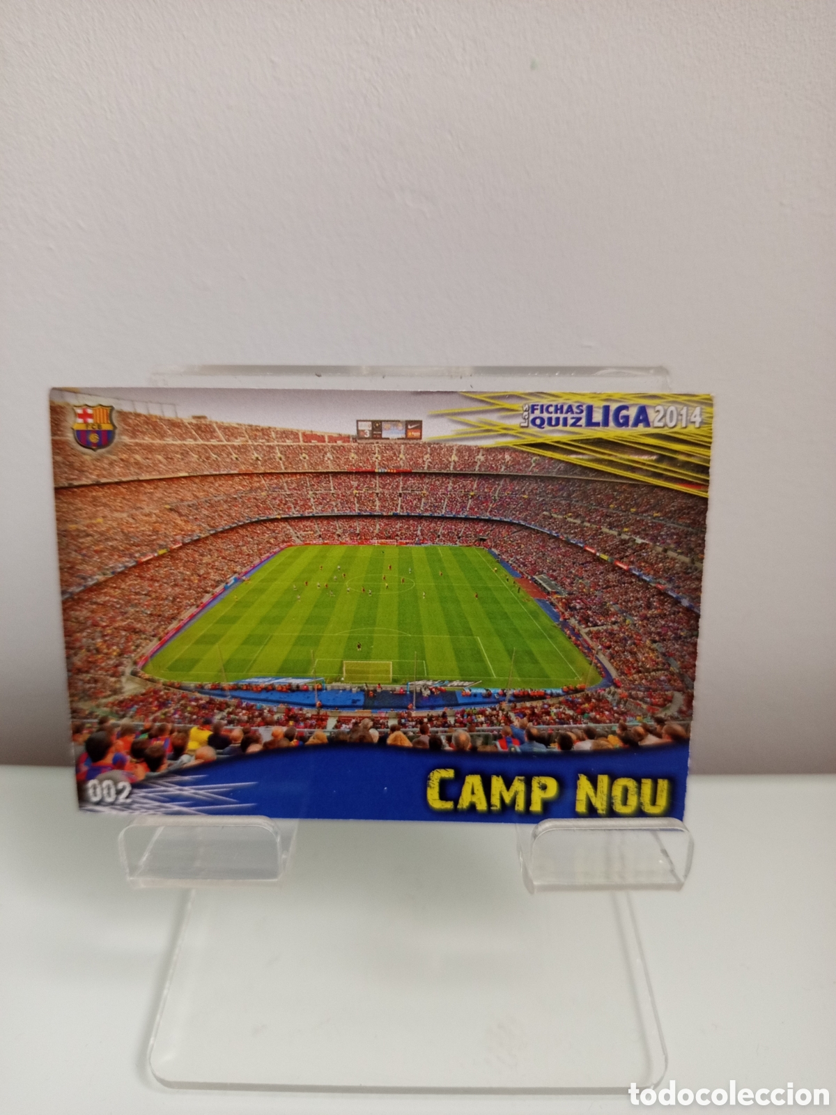 Figurine di Calcio: ❇️ CROMO CARD ⚽ ESTADIO CAMP NOU BARCELONA 2 FICHAS LIGA QUIZ GAME 2014 13 14 2013 MUNDICROMO ❇️