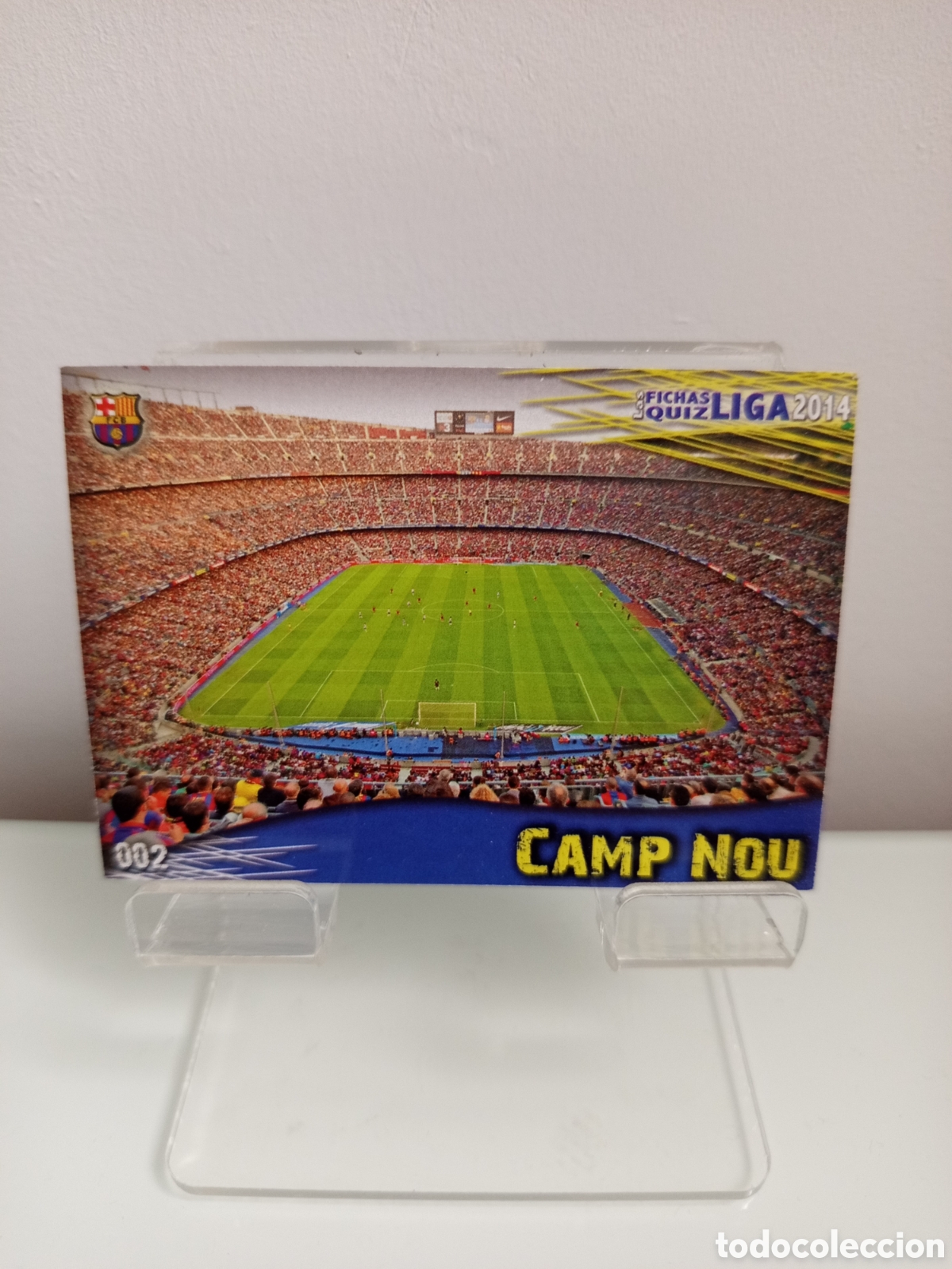 Figurine di Calcio: ❇️ CROMO CARD ⚽ ESTADIO CAMP NOU BARCELONA 2 FICHAS LIGA QUIZ GAME 2014 13 14 2013 MUNDICROMO ❇️