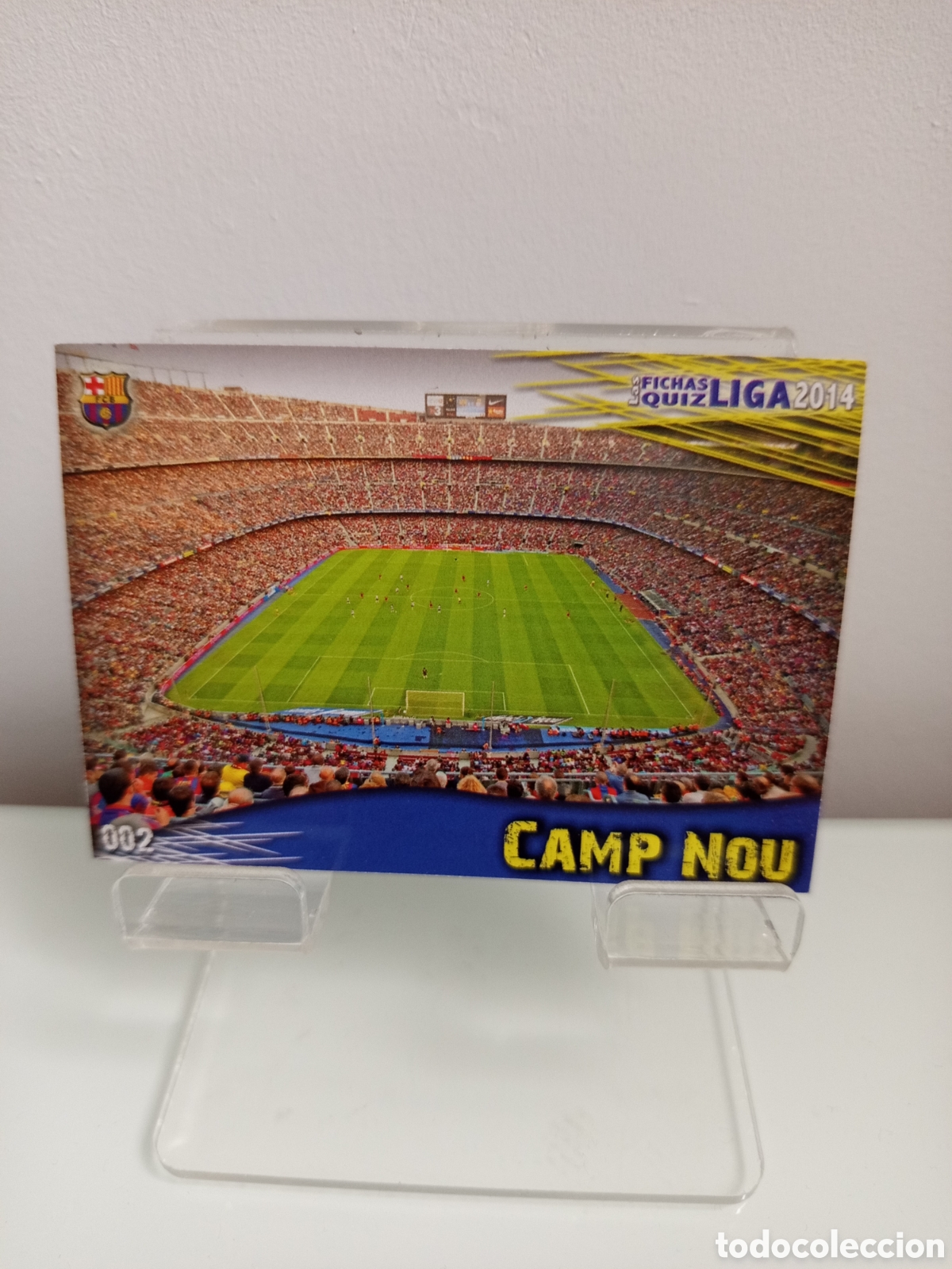 Figurine di Calcio: ❇️ CROMO CARD ⚽ ESTADIO CAMP NOU BARCELONA 2 FICHAS LIGA QUIZ GAME 2014 13 14 2013 MUNDICROMO ❇️