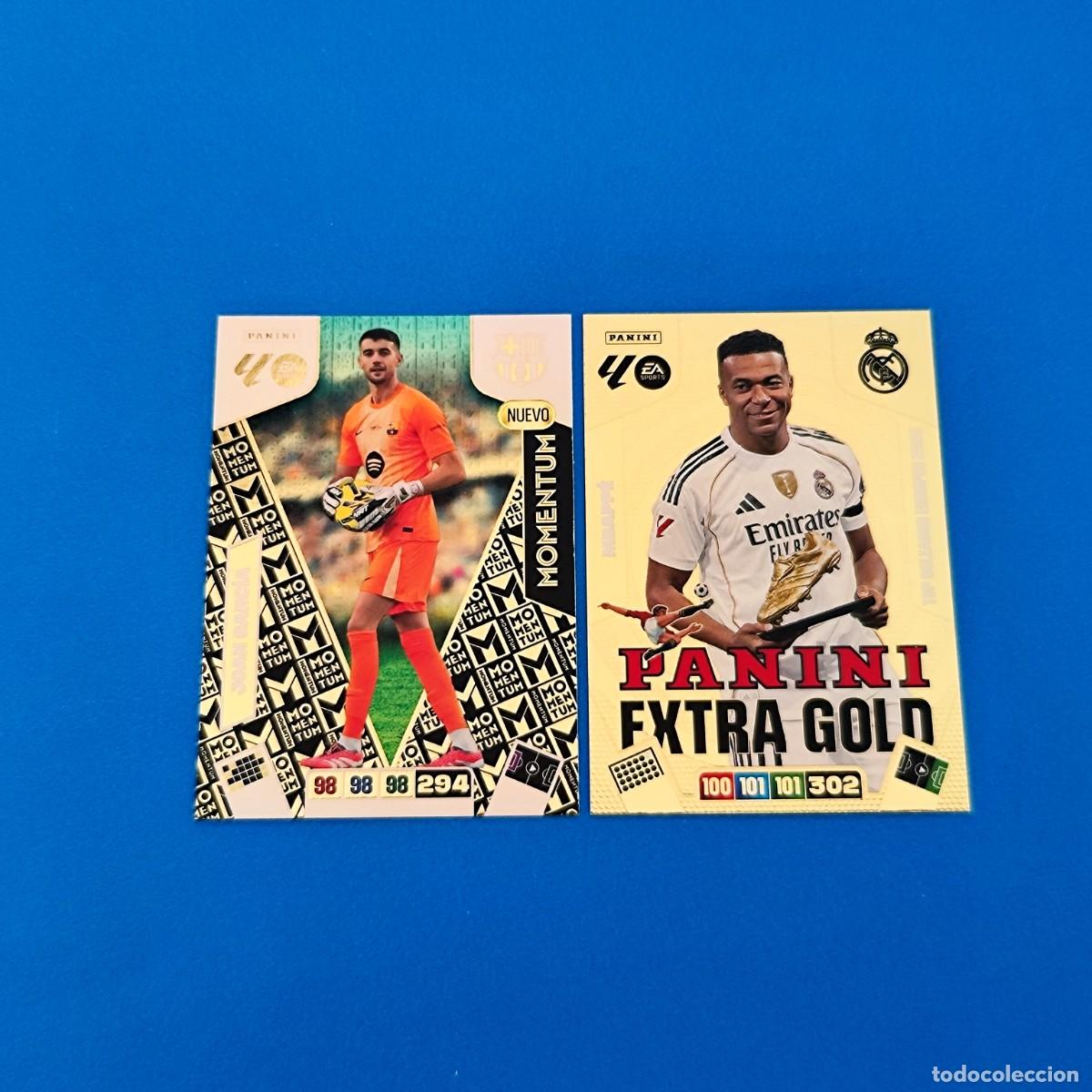 Cromos de F&uacute;tbol: Adrenalyn 2025 2026 / 25 26 Momentum Joan Garc&iacute;a Barcelona Extra Gold Mbapp&eacute; Real Madrid