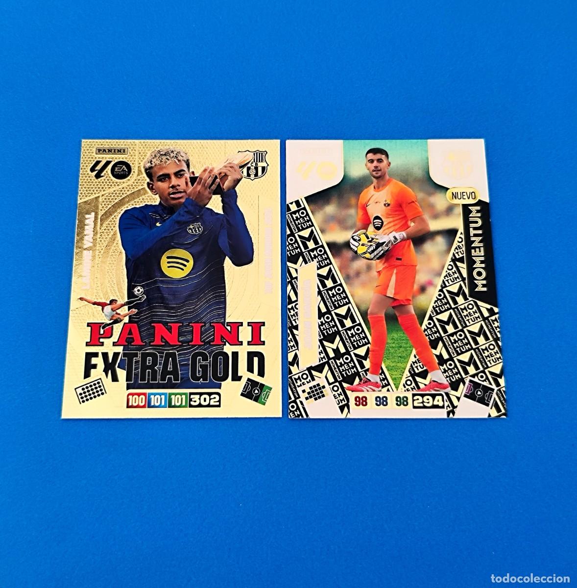Cromos de F&uacute;tbol: Adrenalyn 2025 2026 / 25 26 Momentum Joan Garc&iacute;a Barcelona Extra Gold Lamine Yamal