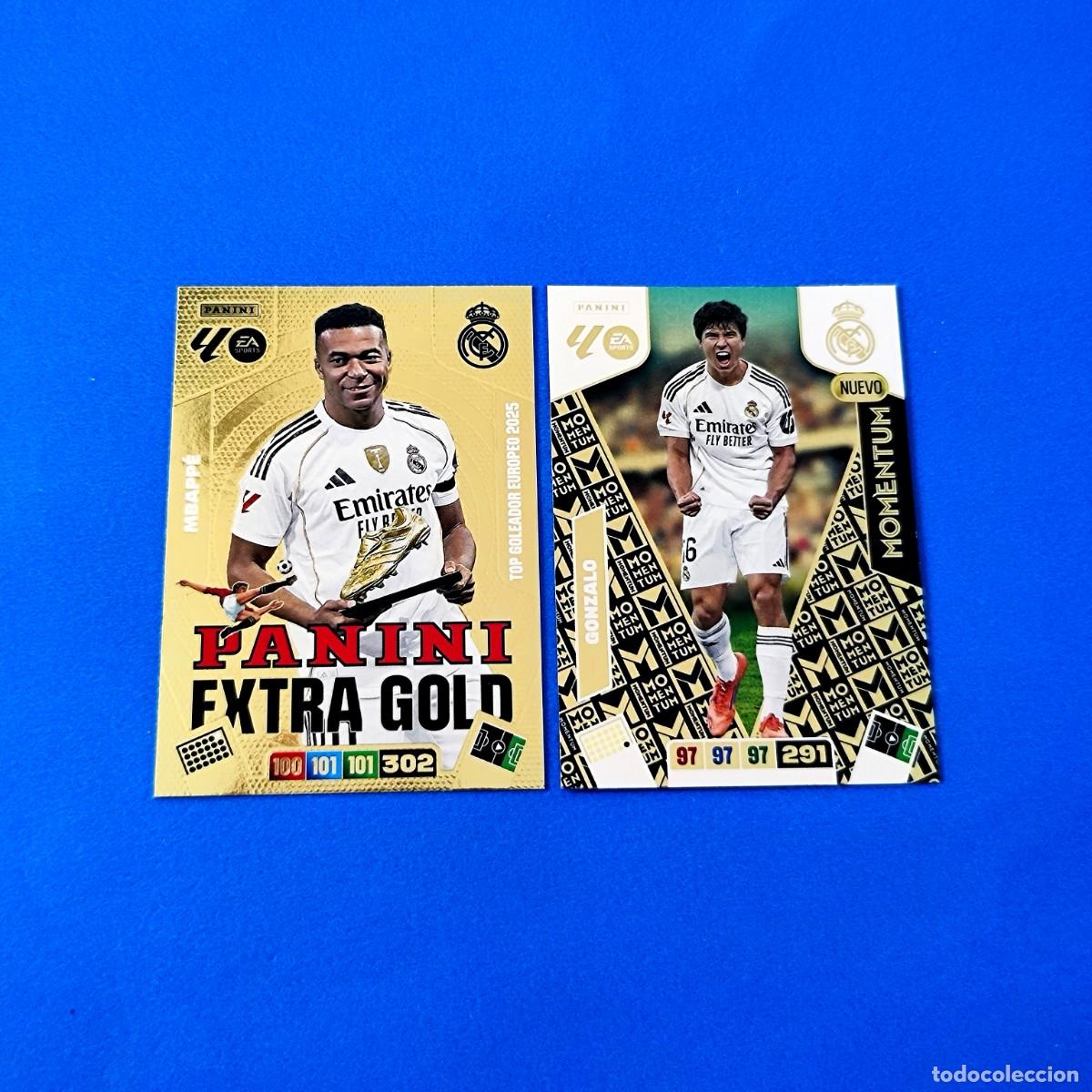 Cromos de F&uacute;tbol: Adrenalyn 2025 2026 / 25 26 Momentum Gonzalo - Extra Gold Mbapp&eacute; Real Madrid