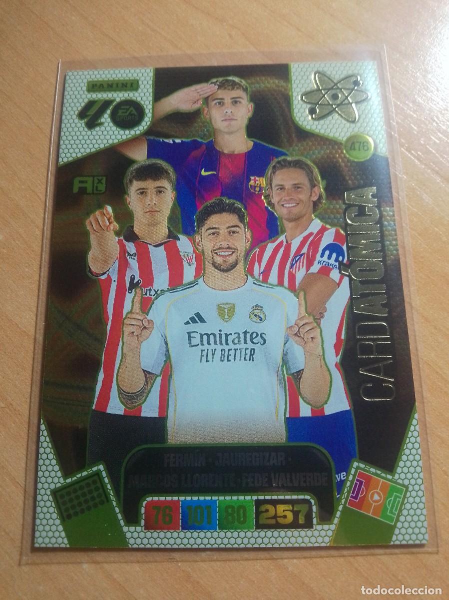 Cromos de F&uacute;tbol: 476 CARD AT&Oacute;MICA FERMIN/JAUREGIZAR/LLORENTE/VALVERDE 25 26 ADRENALYN XL 2025 2026