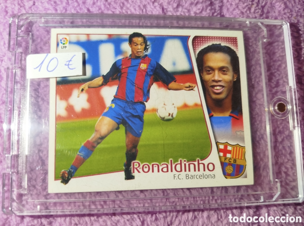 Cromos de F&uacute;tbol: Cromo de Ronaldinho 2004/2005.