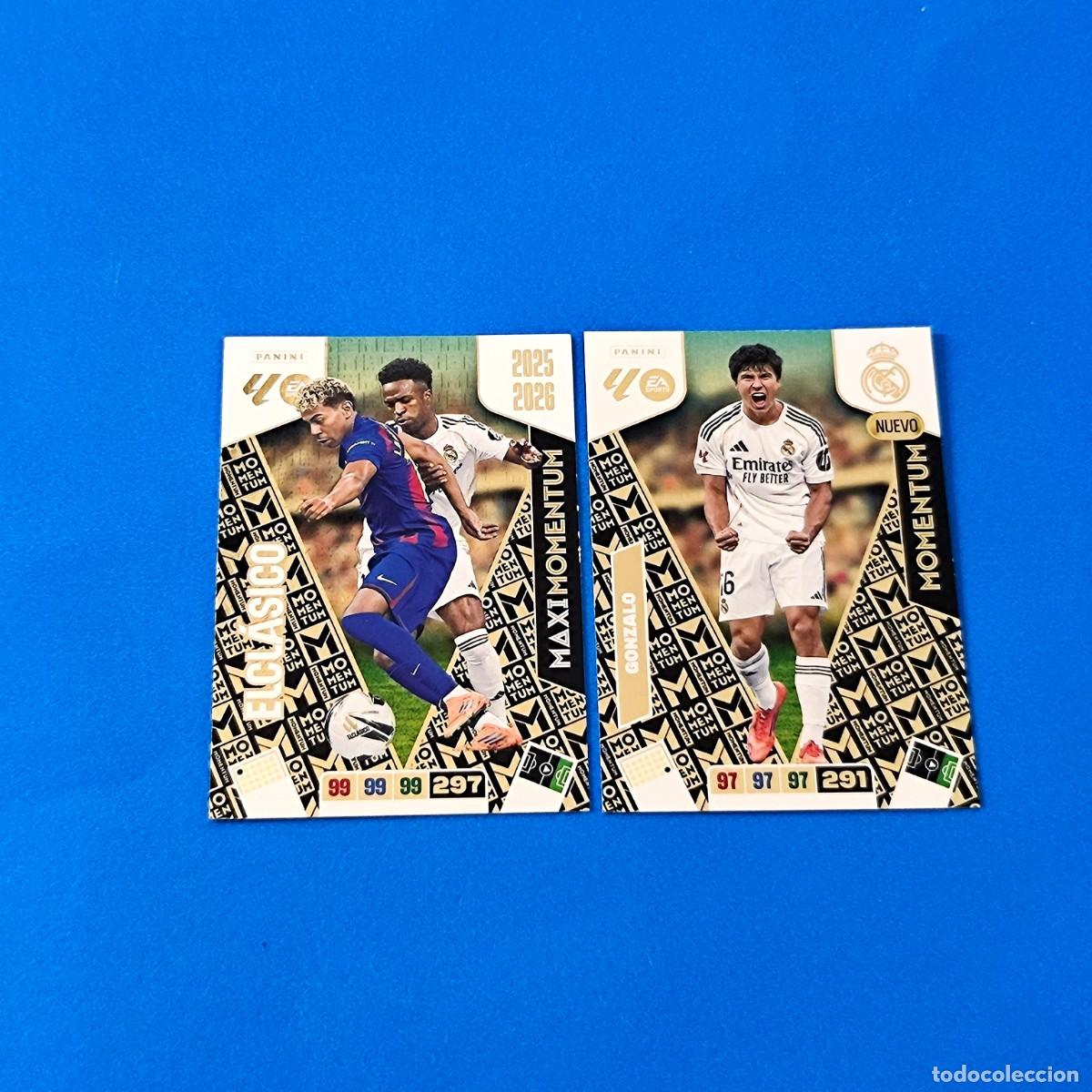 Cromos de F&uacute;tbol: Adrenalyn 2025 2026 / 25 26 Momentum Gonzalo Real Madrid Maxi Momentum El Cl&aacute;sico Yamal Vinicius